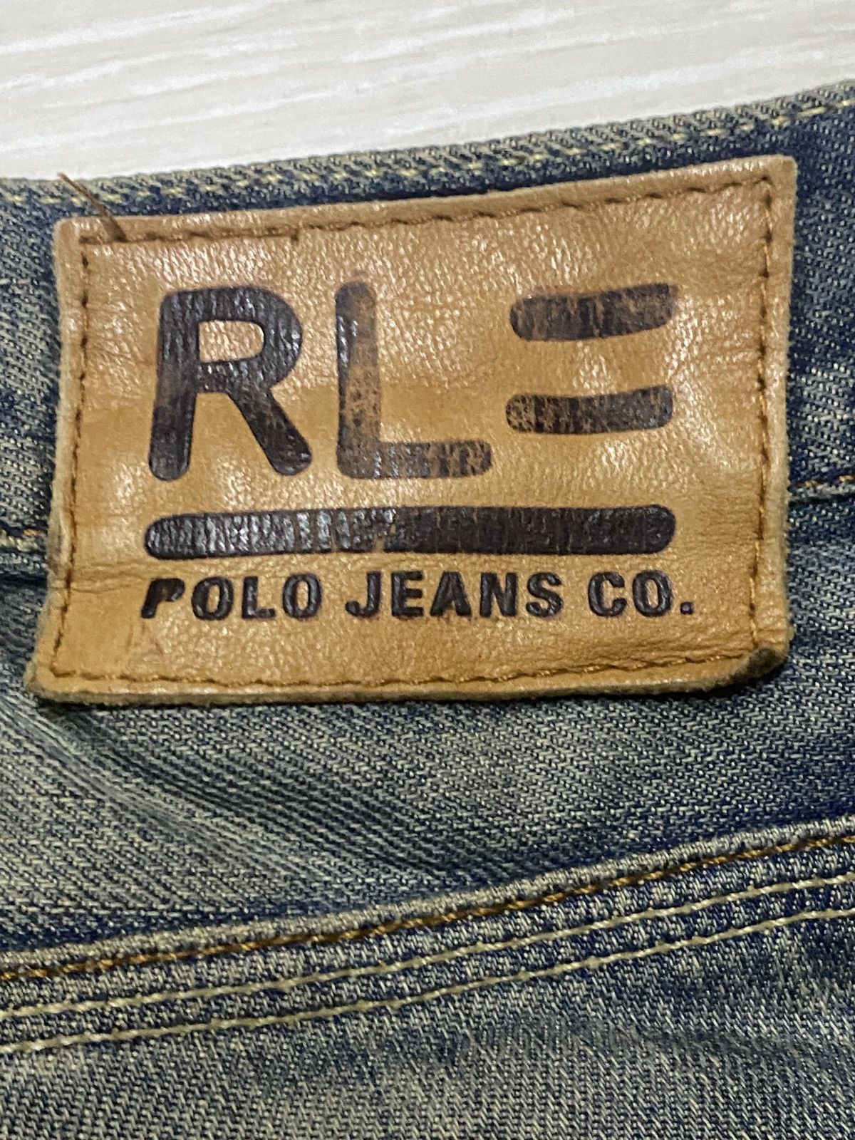 MLB × Polo Ralph Lauren Polo Raph Laurent Bleach Mud Wash Baggy Wide Leg Jeans Size US 31 - 16 Thumbnail