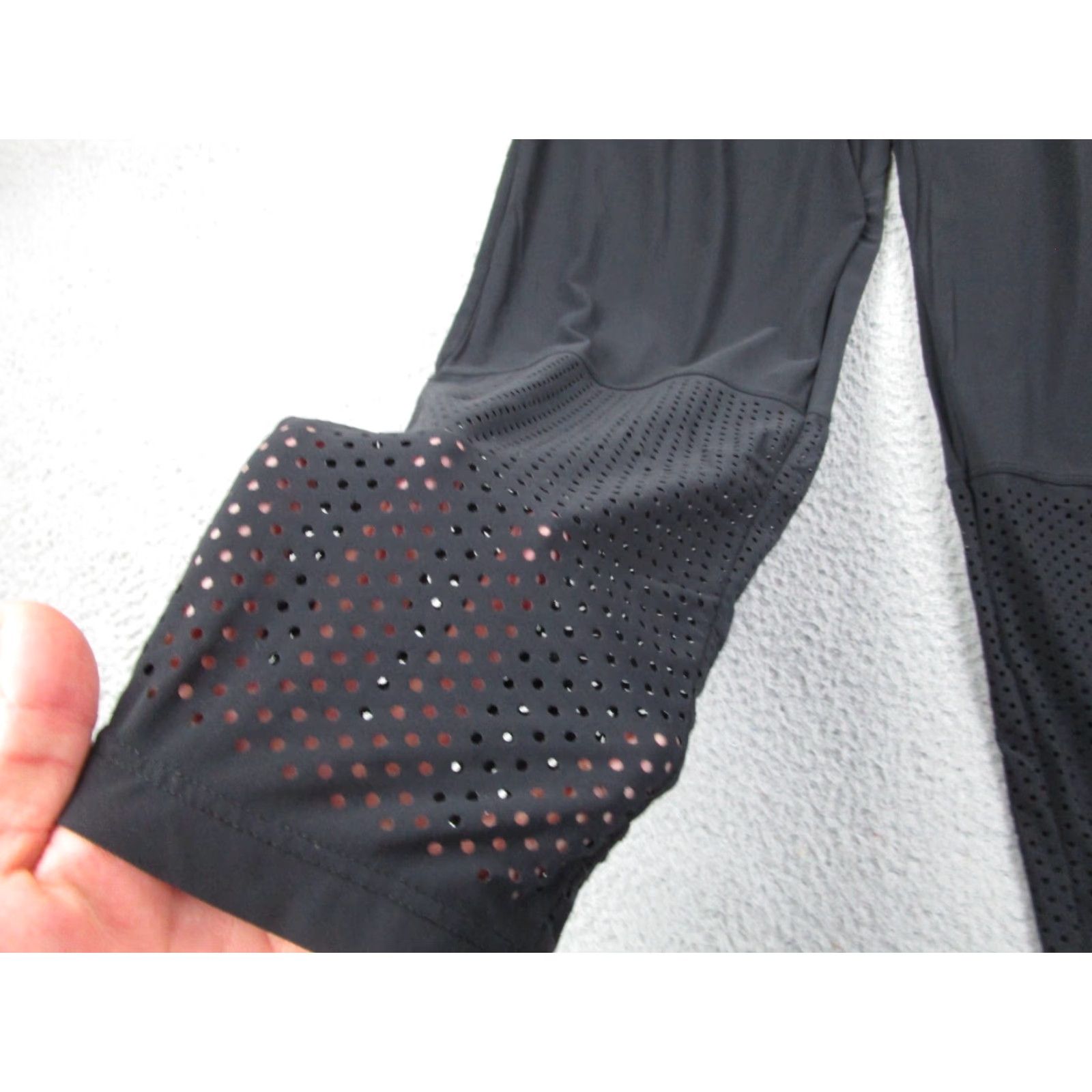 Vintage Koral Pants Womens L Black Jogger Sporty Athletic Alliance Perforated Ankle Nylon Spandex Running Walking Post Workout Size 36" / US 14 / IT 50 - 4 Thumbnail