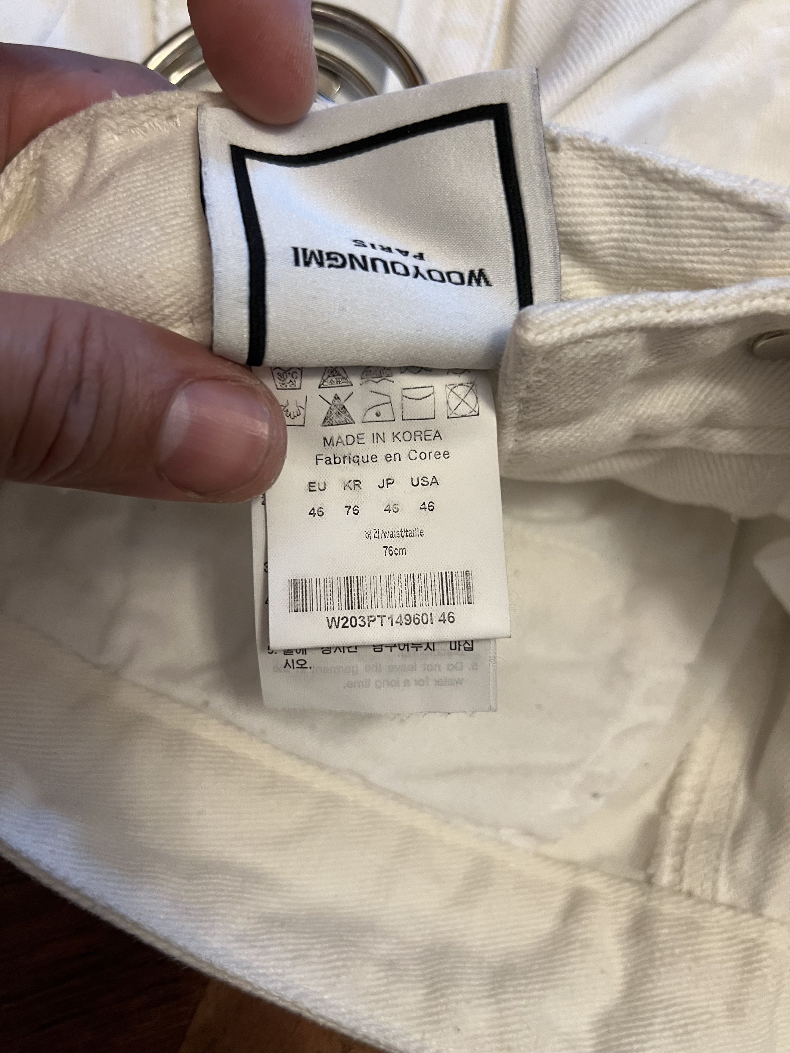 Wooyoungmi Wooyoungmi White Denim Cargo Pants Size US 30 / EU 46 - 5 Thumbnail