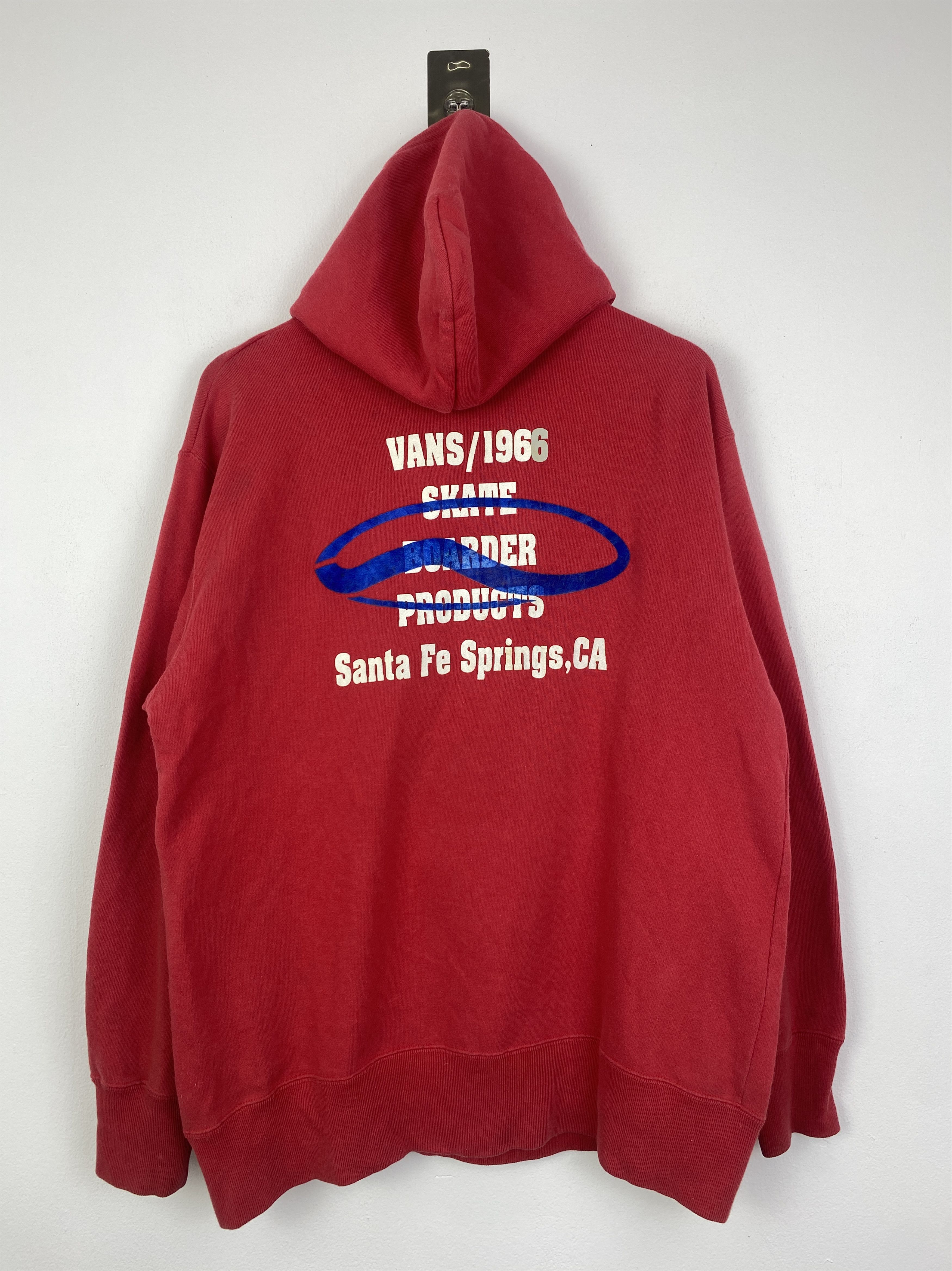 Vans Vintage Vans Central Logo Hoodie Pull Over SH0101 Size US L / EU 52-54 / 3 - 2 Thumbnail