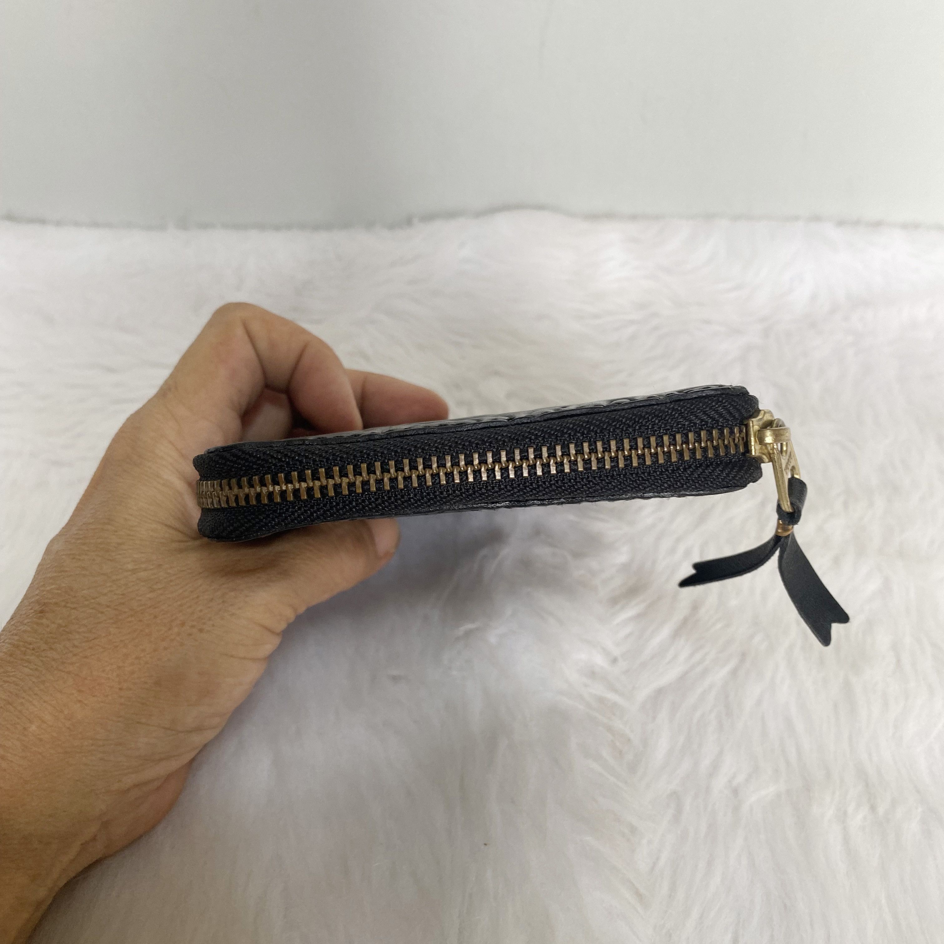 Comme des Garcons COMME DES GARCONS Black Alphabet Calf Leather Zip Wallet Size ONE SIZE - 5 Thumbnail