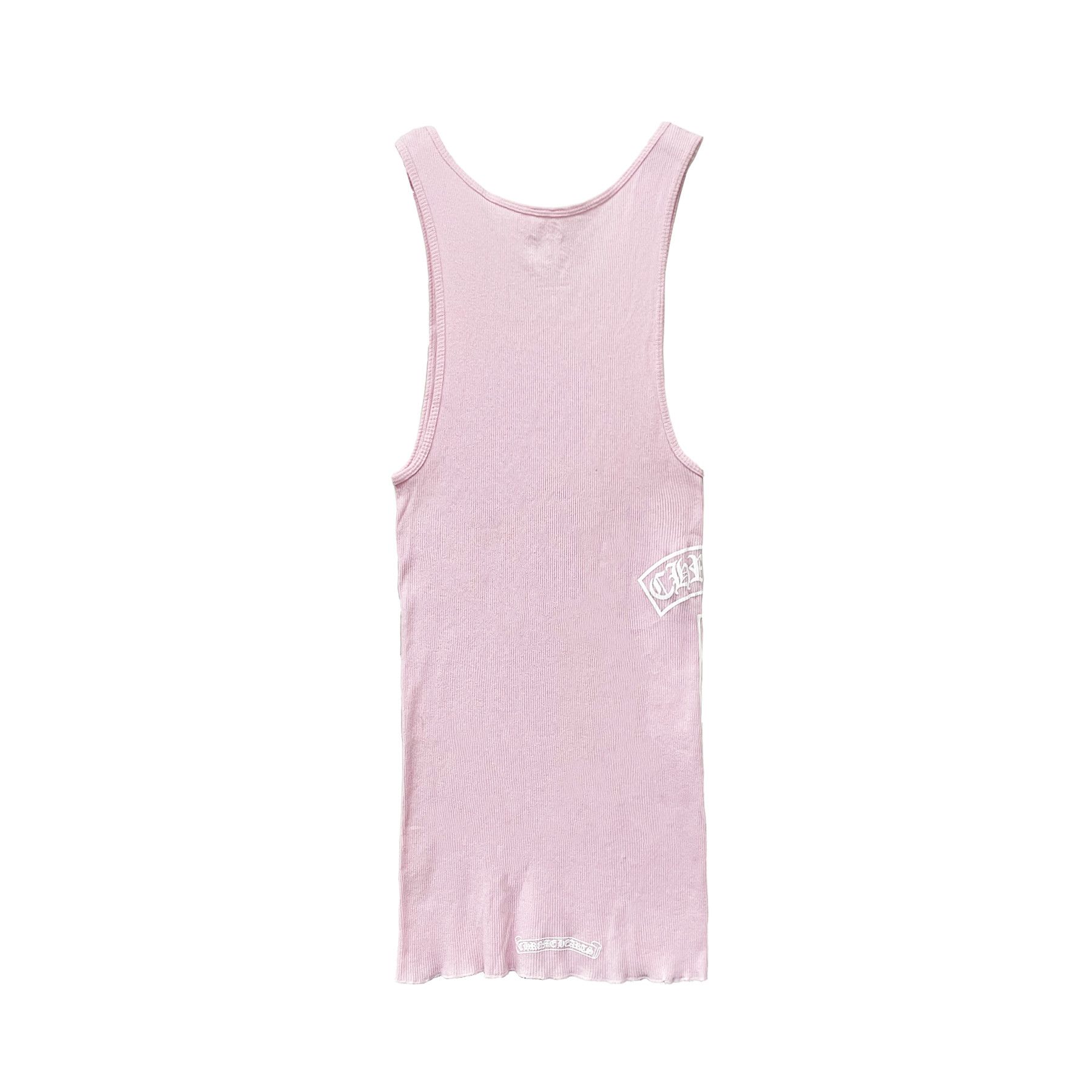 Chrome Hearts Chrome Hearts Pink T-Bar Script Logo Tank Top Size L / US 10 / IT 46 - 2 Thumbnail