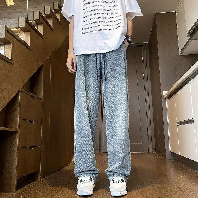 Japanese Brand Retro loose straight leg wide leg jeans Size US 32 / EU 48 - 6 Thumbnail