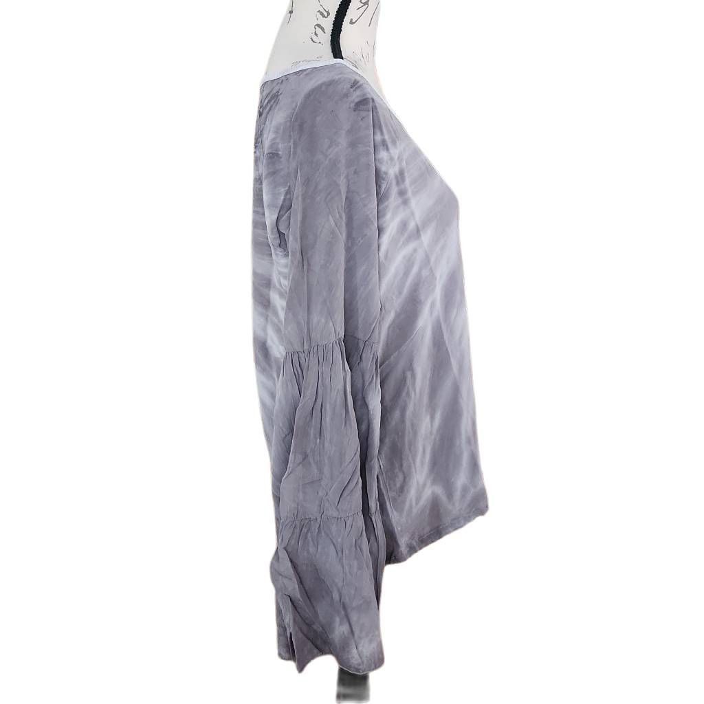 Chaser Brand Chaser Ladies Size Medium Gray Tie Dye Long Bell Sleeve Silk Size M / US 6-8 / IT 42-44 - 2 Thumbnail