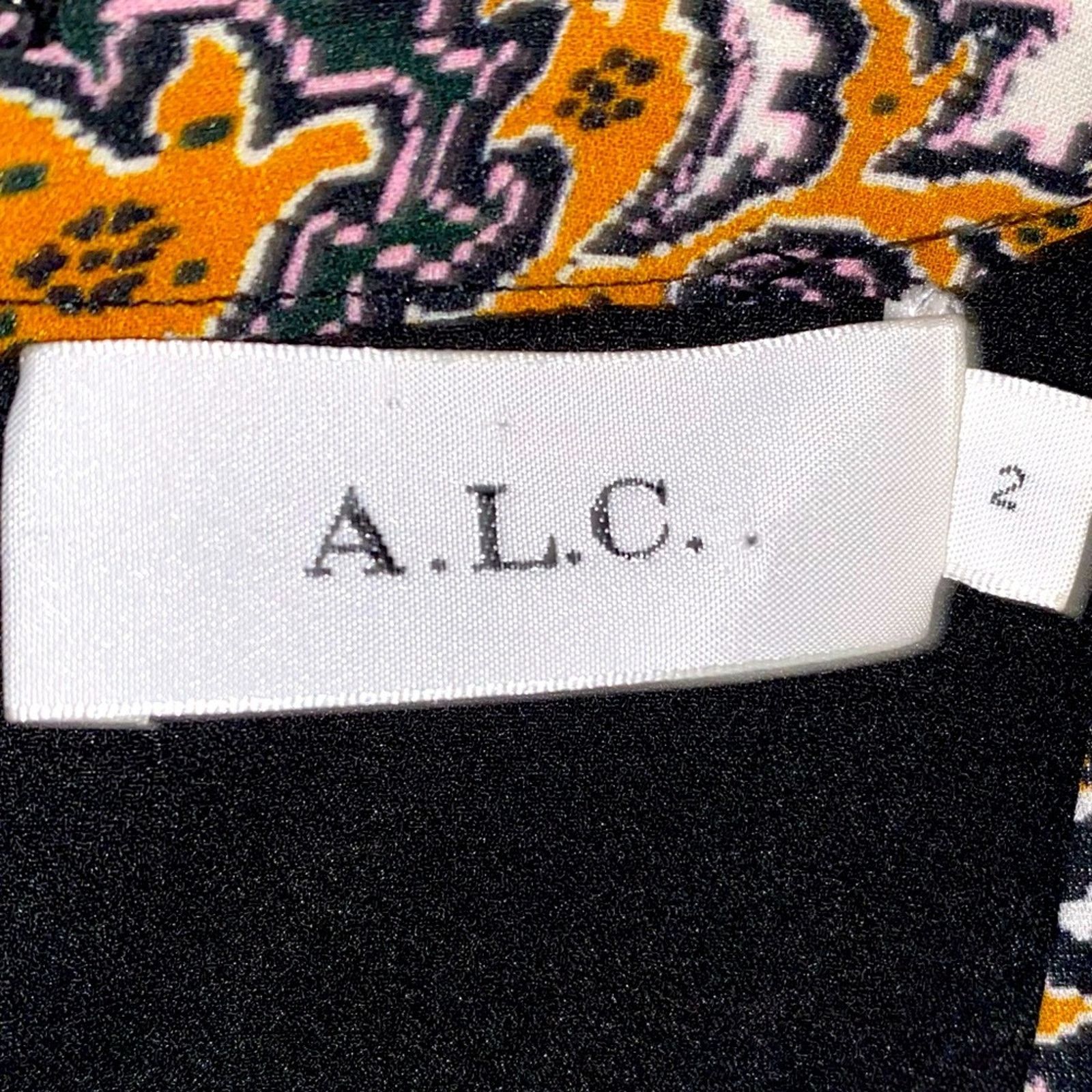 A.L.C. REVOLVE A.L.C. $695 Tordi Print 100% Silk Dress Size 2 EUC Size XS / US 0-2 / IT 36-38 - 3 Thumbnail