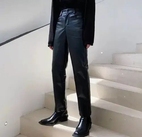 Japanese Brand Casual leather pants Size US 32 / EU 48 - 3 Thumbnail