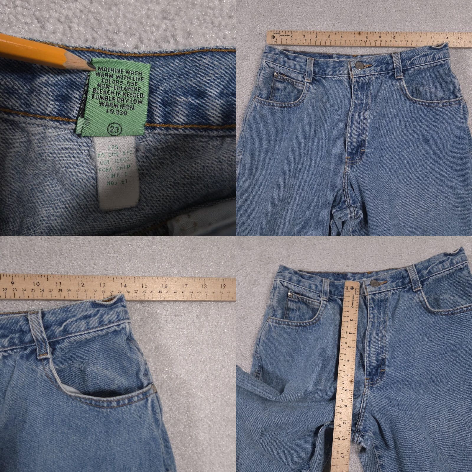 Vintage VINTAGE Gitano Jeans Womens 12 Short High Rise Tapered Denim 90s Blue Jeans Womens Size 34" / US 12 / IT 48 - 8 Thumbnail