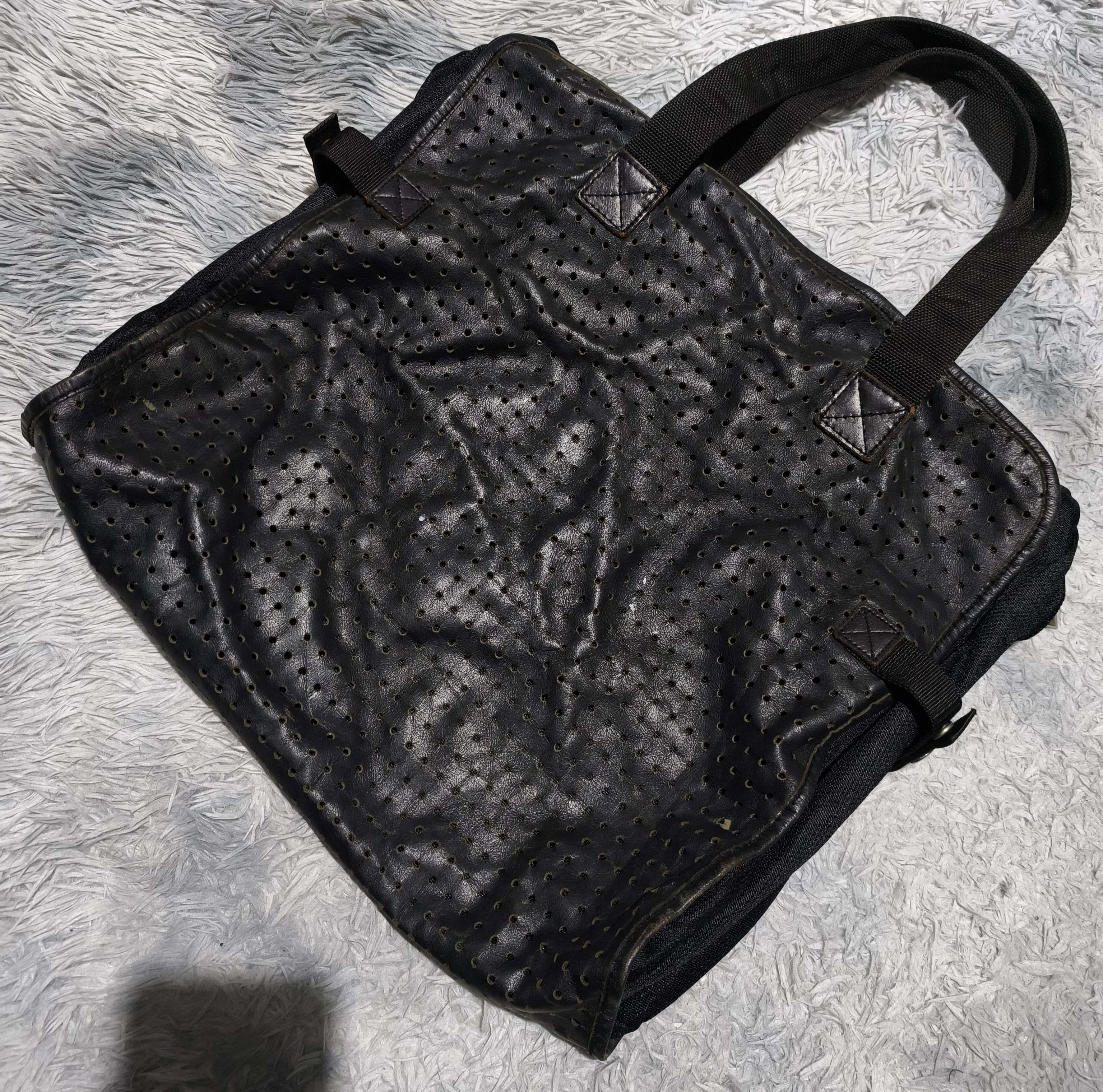 Issey Miyake Vintage Issey Miyake Perforated Dot Pattern Leather Bag Size ONE SIZE - 4 Thumbnail