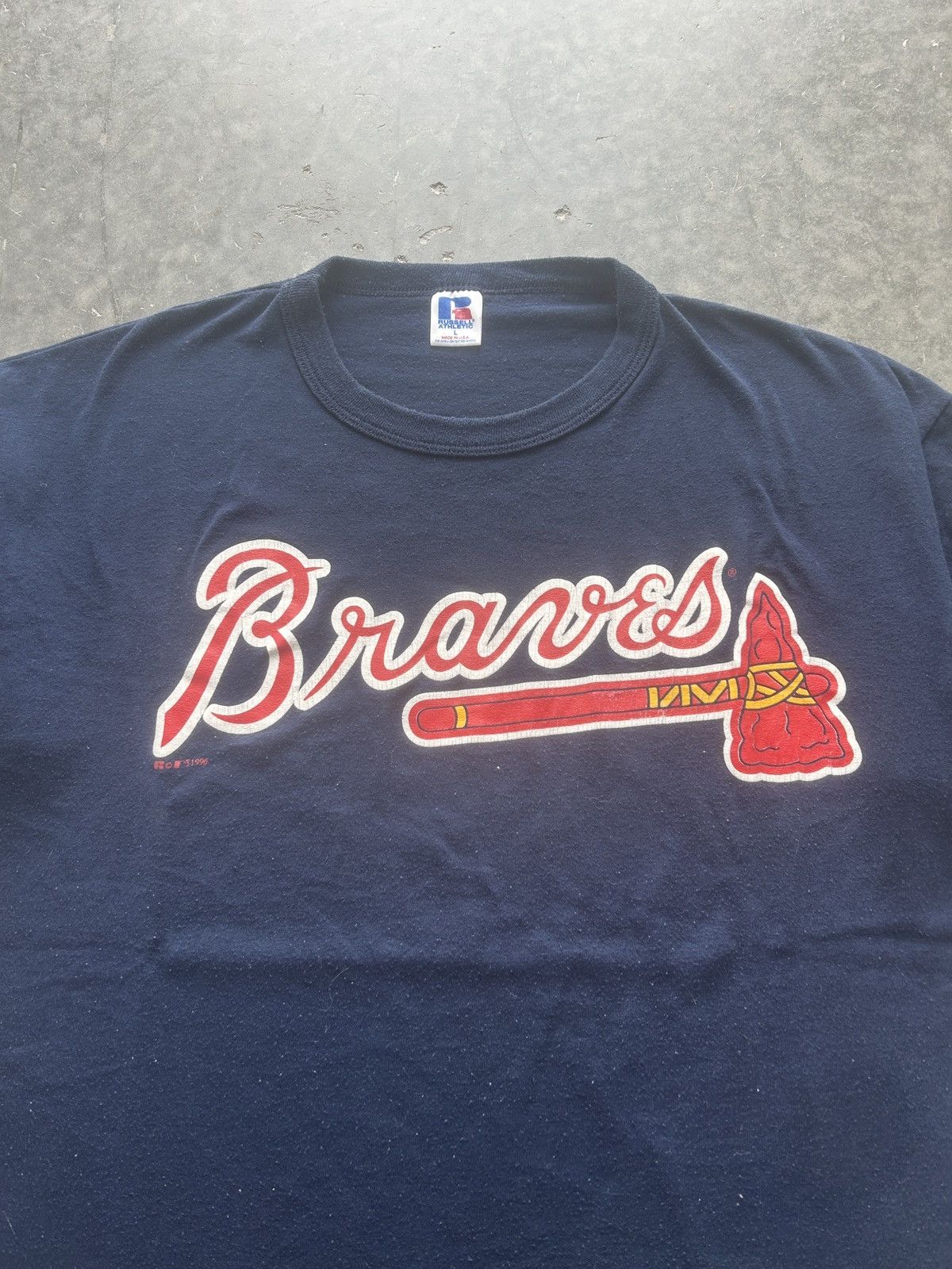 MLB × Russell Athletic × Vintage Vintage 90s Russell Atlanta Braves Graphic Tee Size US L / EU 52-54 / 3 - 1 Thumbnail