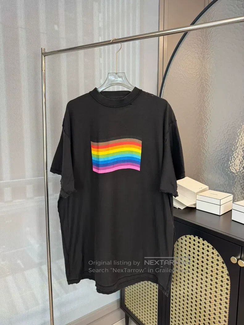 Balenciaga Balenciaga Colorful Short Sleeve Size US L / EU 52-54 / 3 - 1 Thumbnail