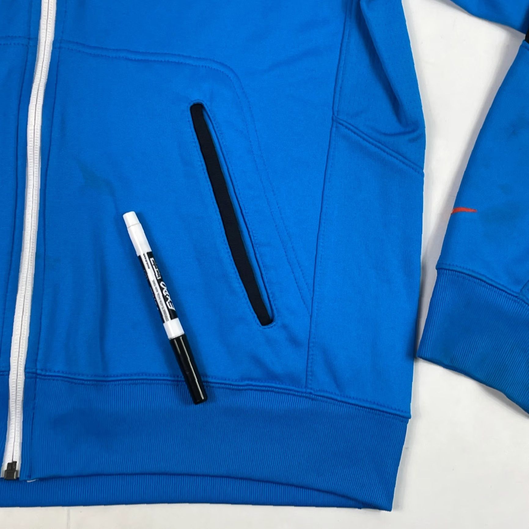 Nike VINTAGE Nike Hoodie Mens Small Blue Kevin Durant KD Therma Full Zip Gym Basketball Lined Size US S / EU 44-46 / 1 - 5 Thumbnail