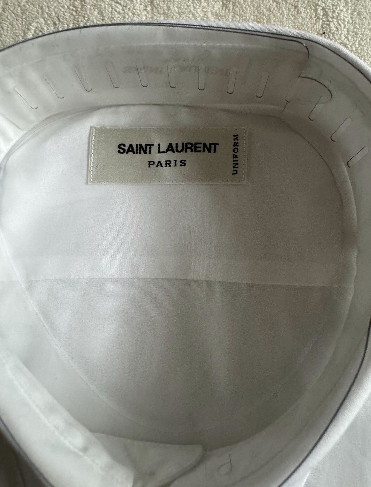 Saint Laurent Paris × Yves Saint Laurent Saint Laurent YSL Cotton Poplin Shirt White Shirt2412- Size US M / EU 48-50 / 2 - 6 Thumbnail