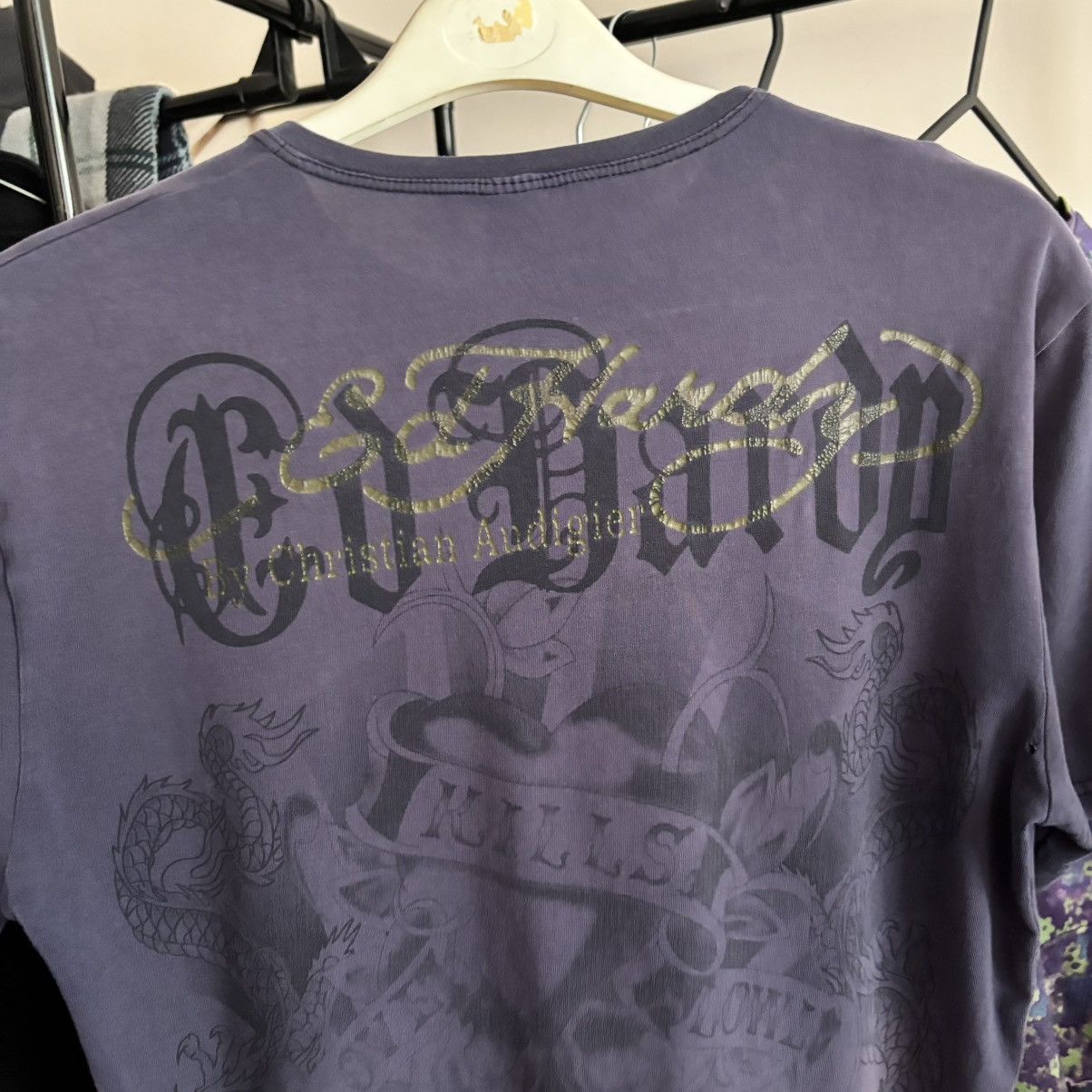Ed Hardy Vintage Y2K Ed Hardy Rhinestones Swag Back Print T-Shit Size US L / EU 52-54 / 3 - 4 Thumbnail