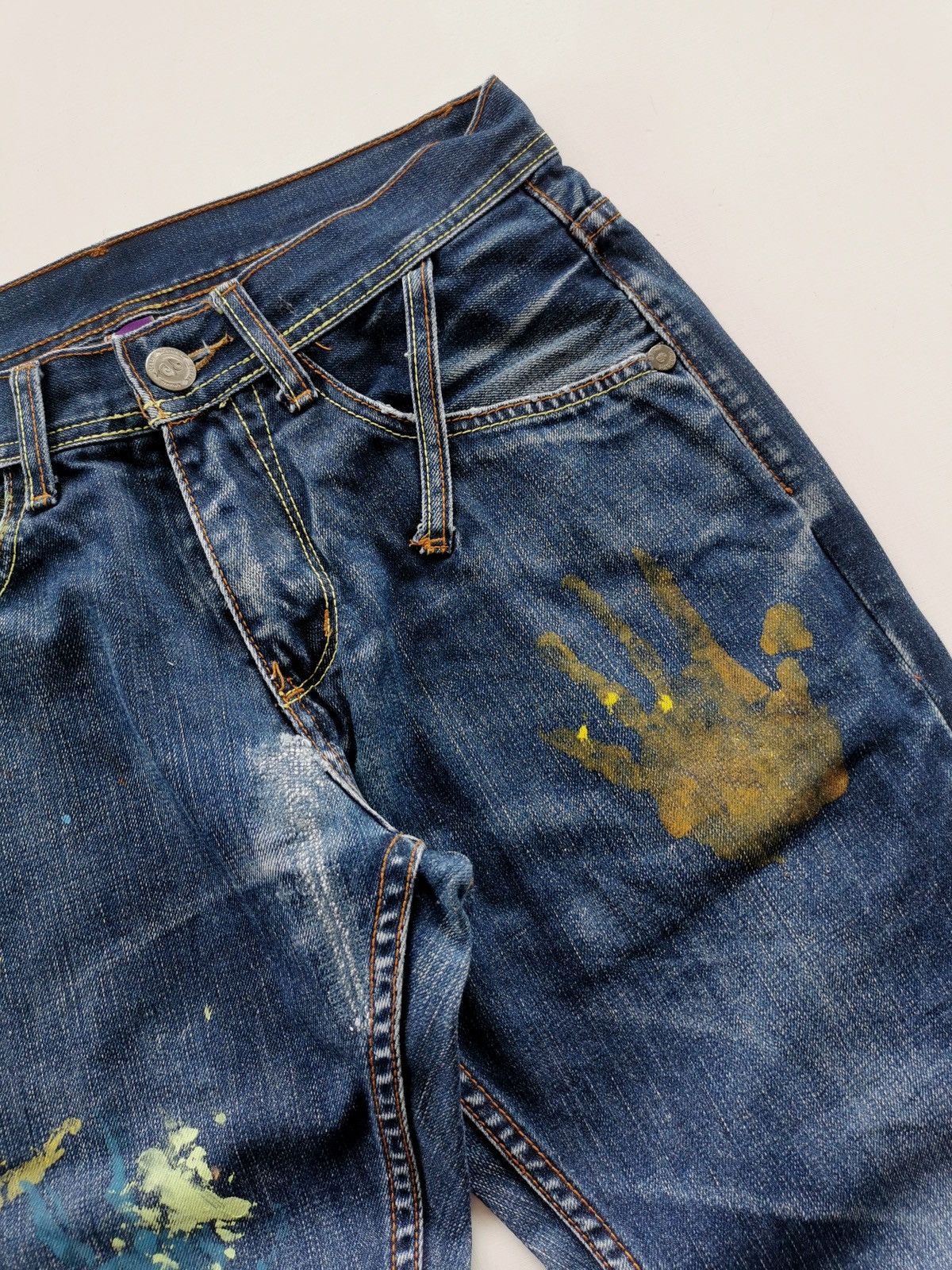 Japanese Brand Hand Painted Crazy Leopard Jeans Size US 29 - 4 Thumbnail
