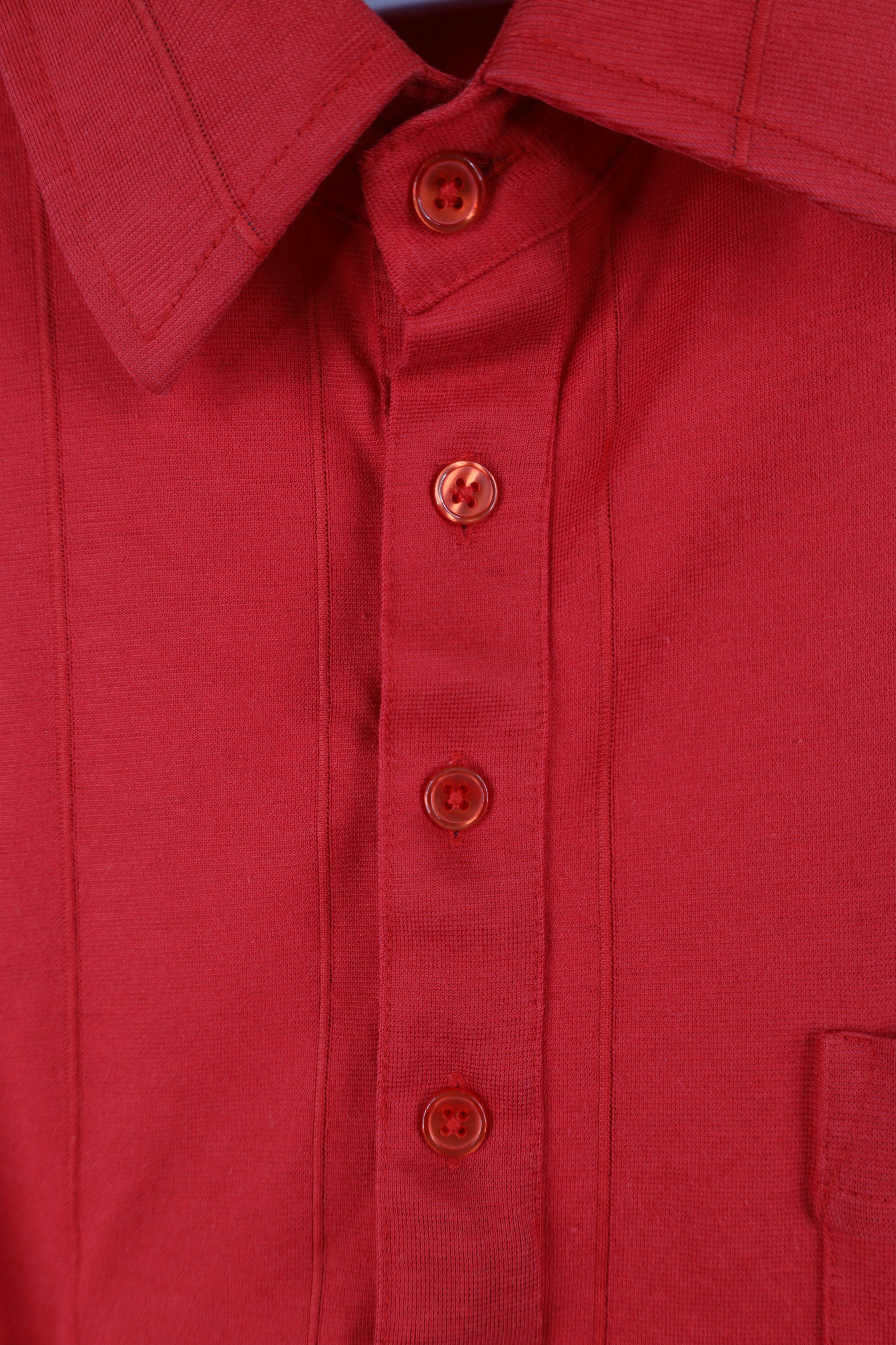 Vintage Vintage 90s Streetwear Striped Knit Golf Polo Shirt Red Size US XL / EU 56 / 4 - 5 Thumbnail