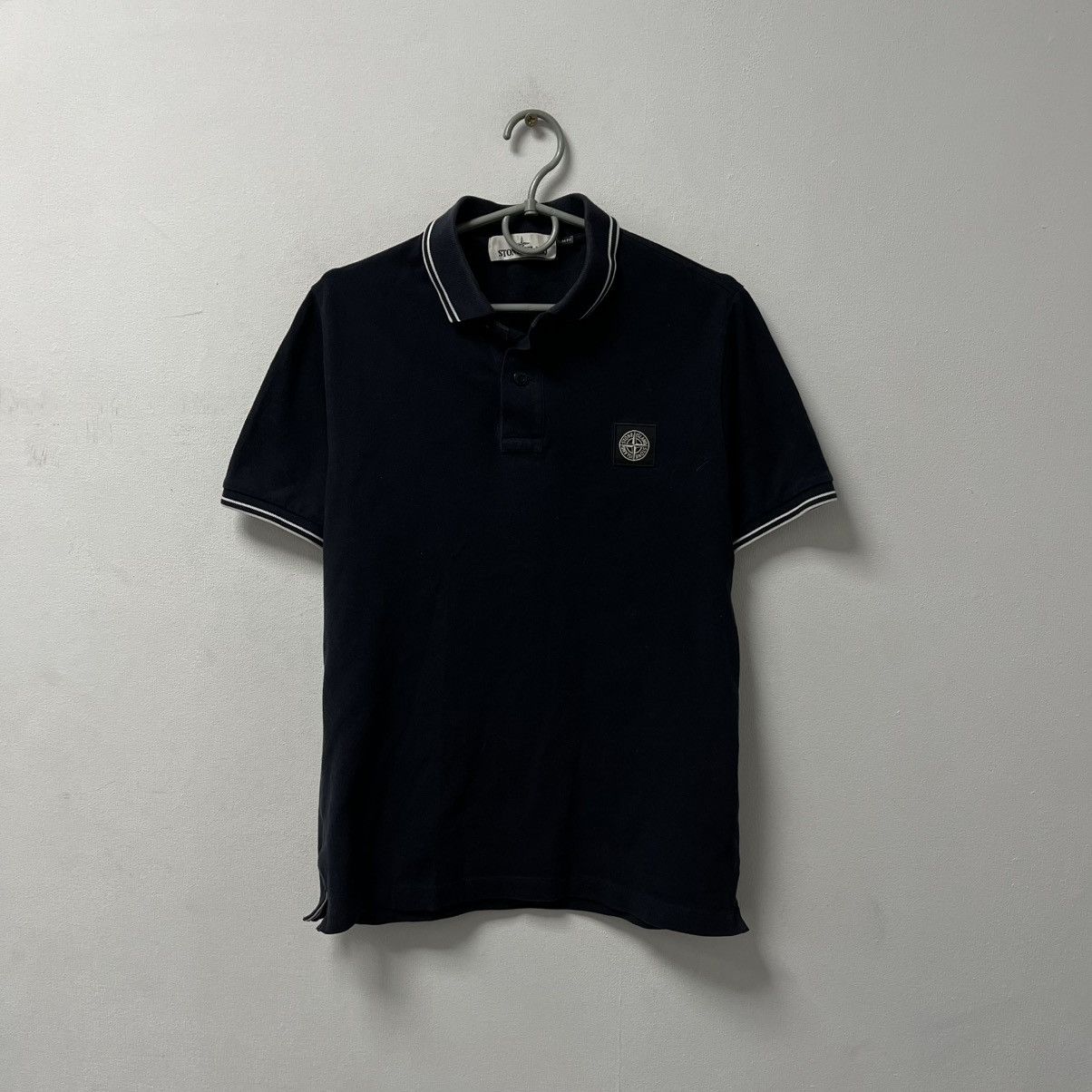 Stone Island Stone Island Polo Tee T Shirt Program Patch Blue Size US S / EU 44-46 / 1 - 1 Thumbnail