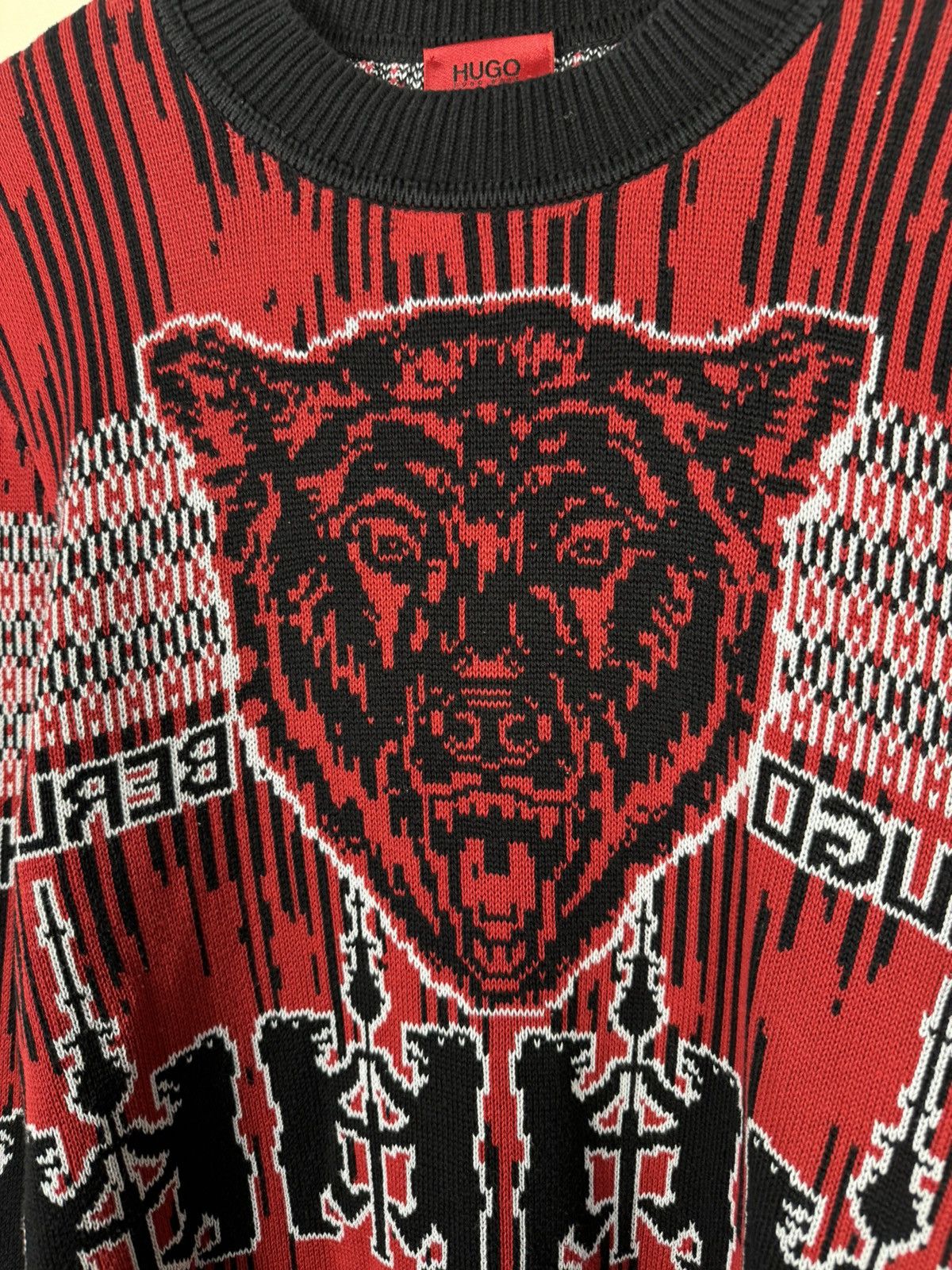 Hugo Boss HUGO BOSS Crazy Bear 🐻 Berlin Knitted Sweater Size US XL / EU 56 / 4 - 3 Thumbnail
