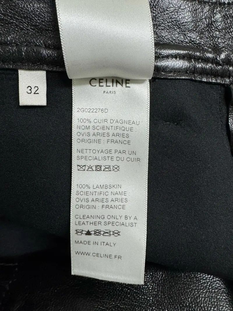 Celine Classic Skinny Lambskin Leather Pants Size US 32 / EU 48 - 5 Thumbnail