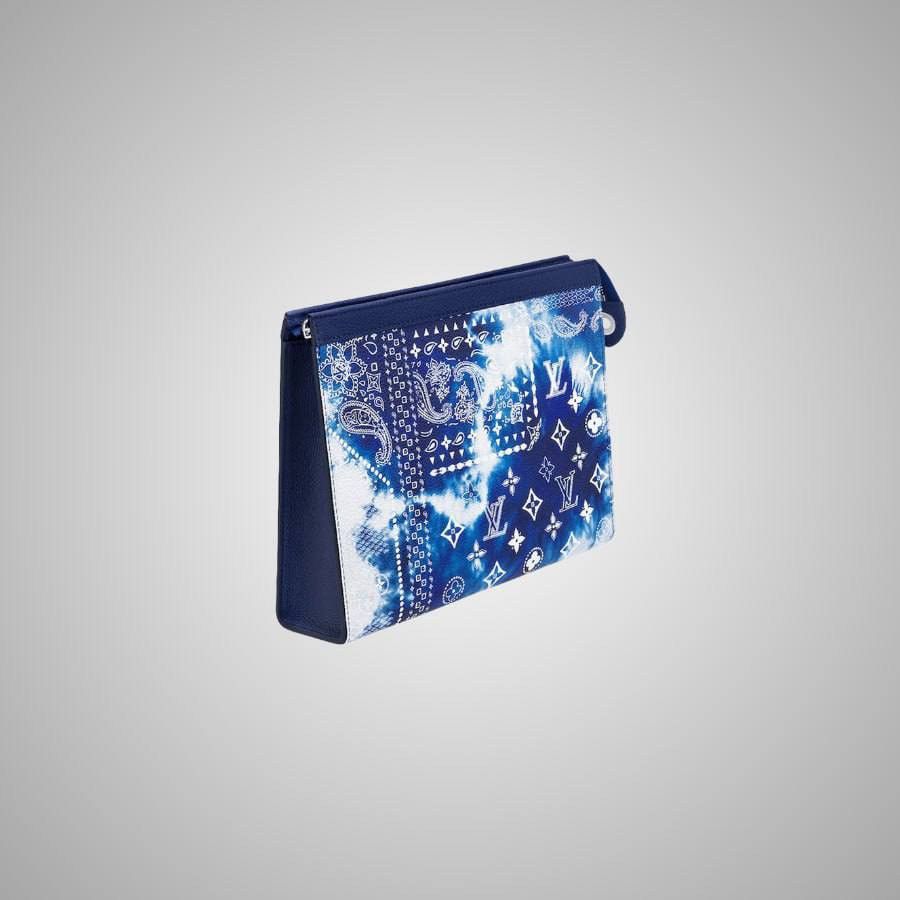 LOUIS VUITTON POCHETTE MONOGRAM BANDANA BLEACHED BLUE