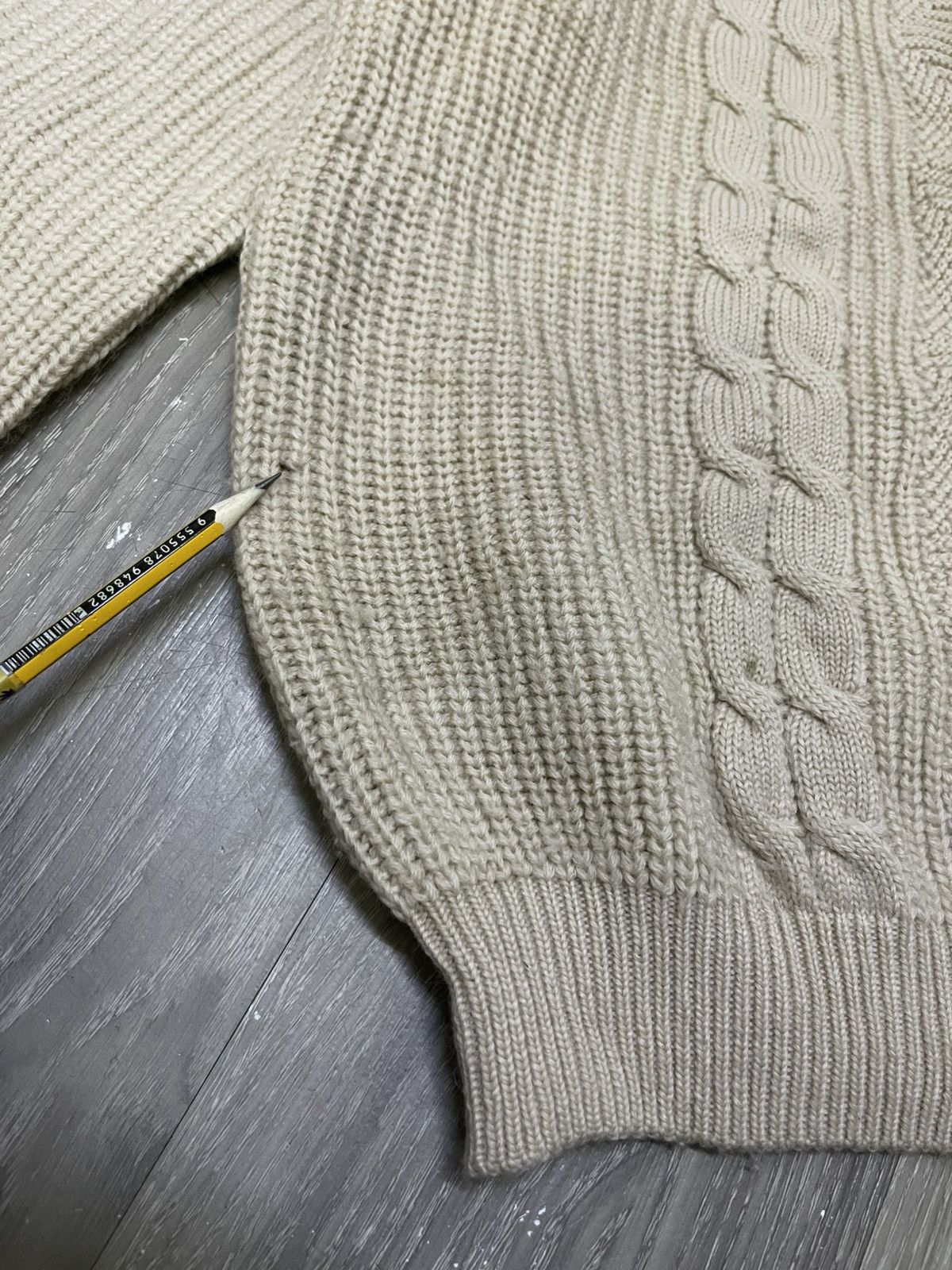 Cristian Dior Crewneck Cable Knitwear Sweater