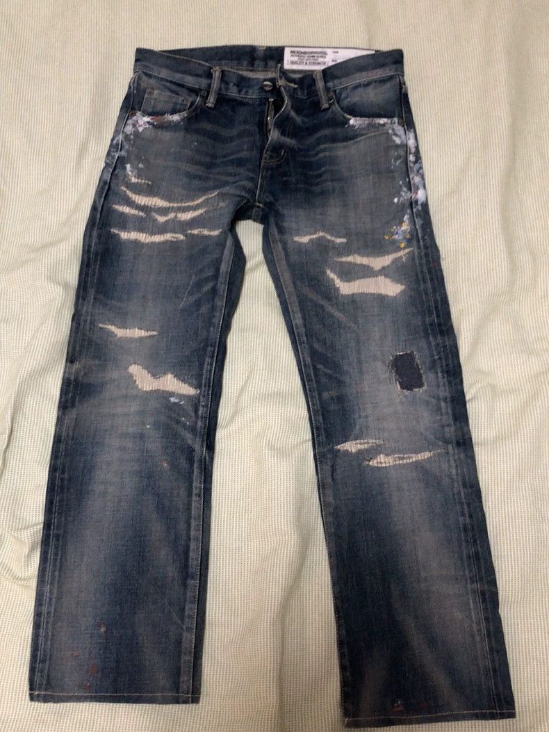 Neighborhood NBHD 16ss Distressed Denim Jeans - dmc Size US 31 - 1 Thumbnail