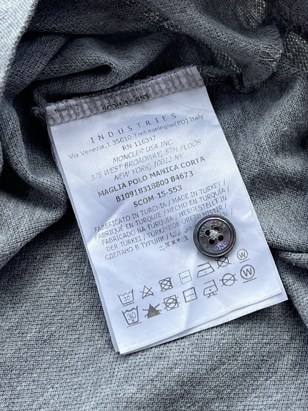 Moncler Moncler Maglia Polo Manica Corta grey triple logo Size US S / EU 44-46 / 1 - 7 Thumbnail