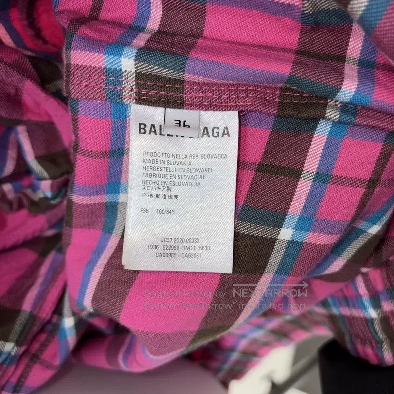 Balenciaga Balenciaga Pink Tartan Jacket Size XS / US 0-2 / IT 36-38 - 3 Thumbnail
