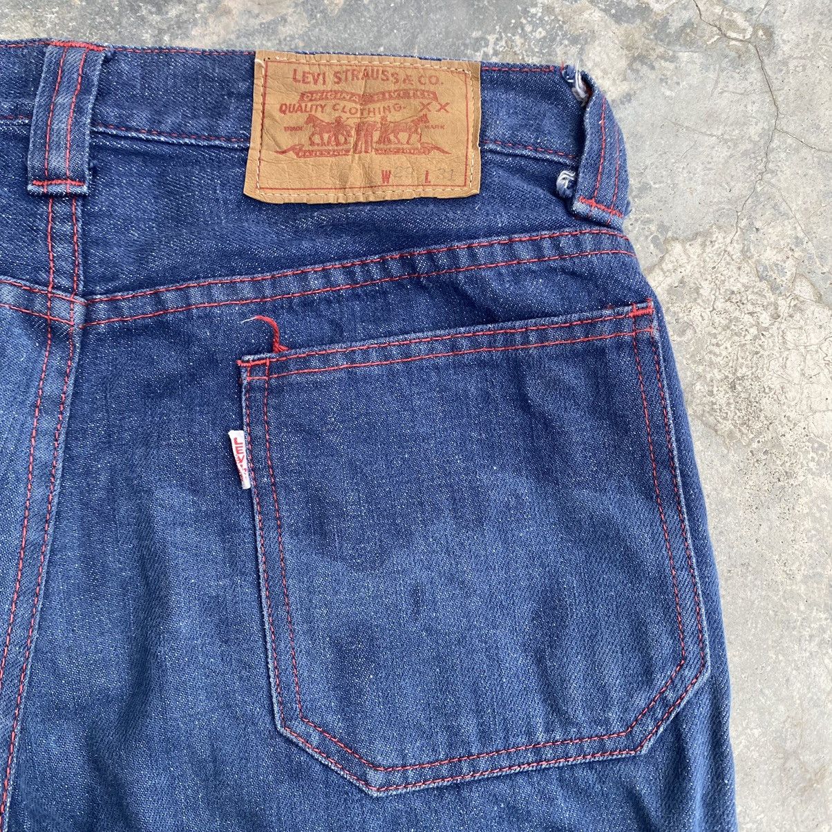 Levi's Vintage Clothing 70s Levis Big E White Tab Flare LV003 Size US 29 - 6 Thumbnail