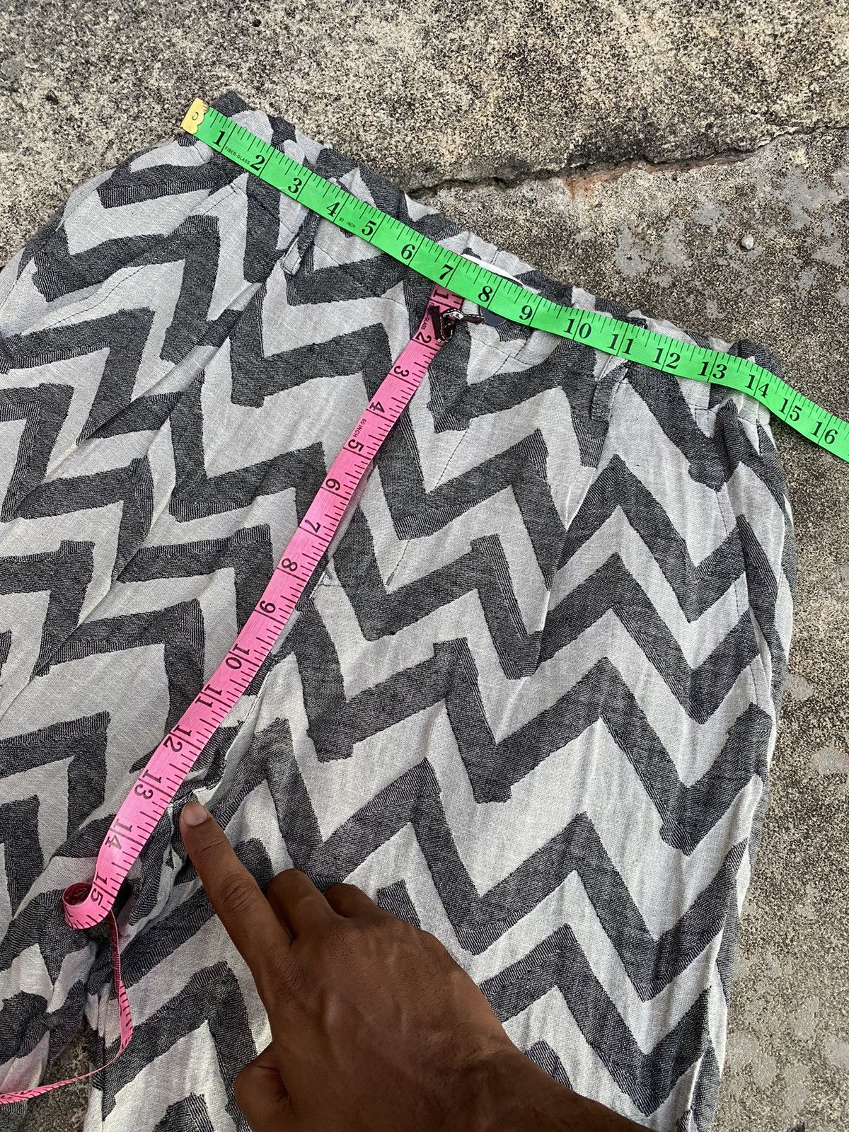 Issey Miyake × Japanese Brand × Vintage Vintage Zigzag Chevron Plantation by Issey Miyake Pants Size 29" - 7 Thumbnail