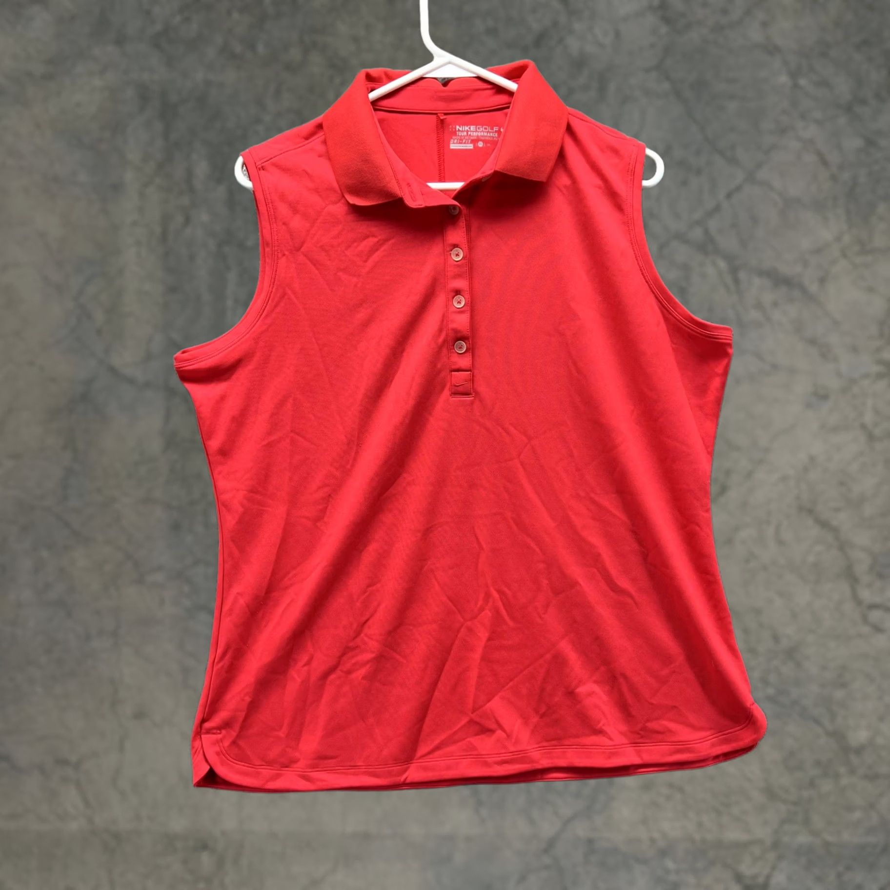 Nike Nike Golf Dri-FIT Polo Shirt Womens XL Red Sleeveless Golf Top 508293-694 Size XL / US 12-14 / IT 48-50 - 1 Thumbnail