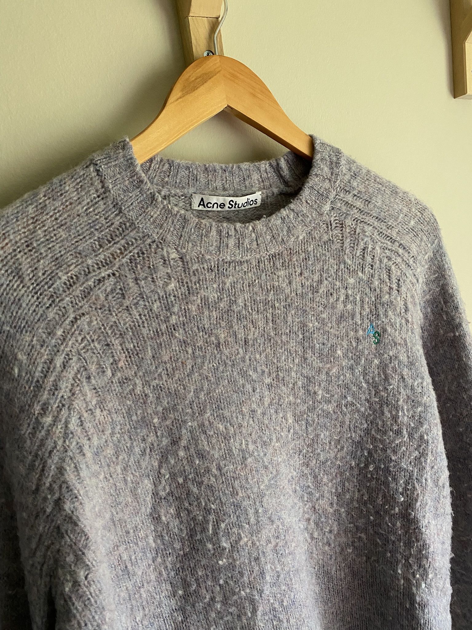 Acne Studios Brushed ​Shetland Wool Sweater - Purple Thistle Size US L / EU 52-54 / 3 - 6 Thumbnail
