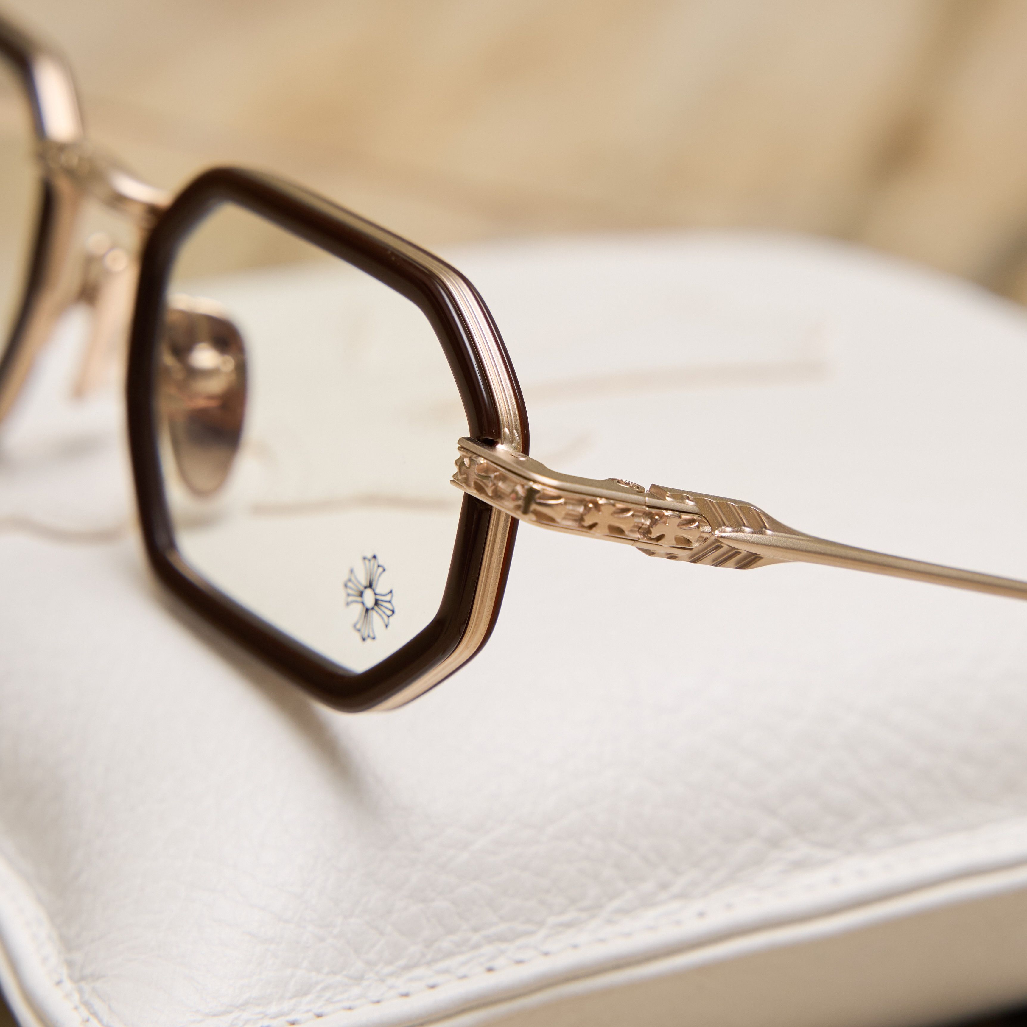 Chrome Hearts CHROME HEARTS STYLIDA CLASSIC BROWN/MATTE GOLD PLATED Size ONE SIZE - 3 Thumbnail