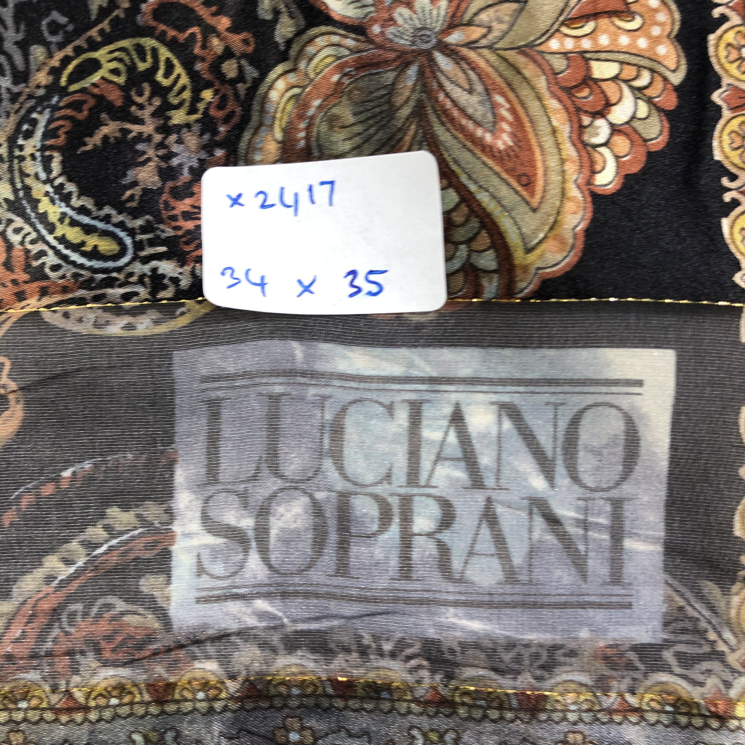 Vintage Vintage Luciano Soprani Silk Scarf Size ONE SIZE - 8 Thumbnail