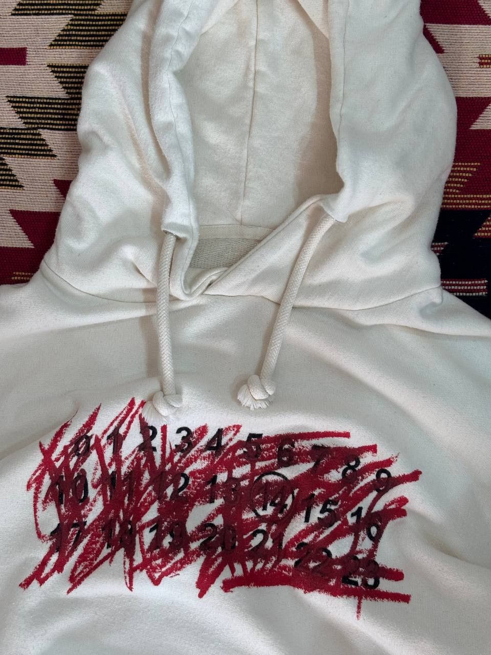 Maison Margiela Maison Margiela SS18 Scribble Logo Print Hoodie Size US S / EU 44-46 / 1 - 4 Thumbnail