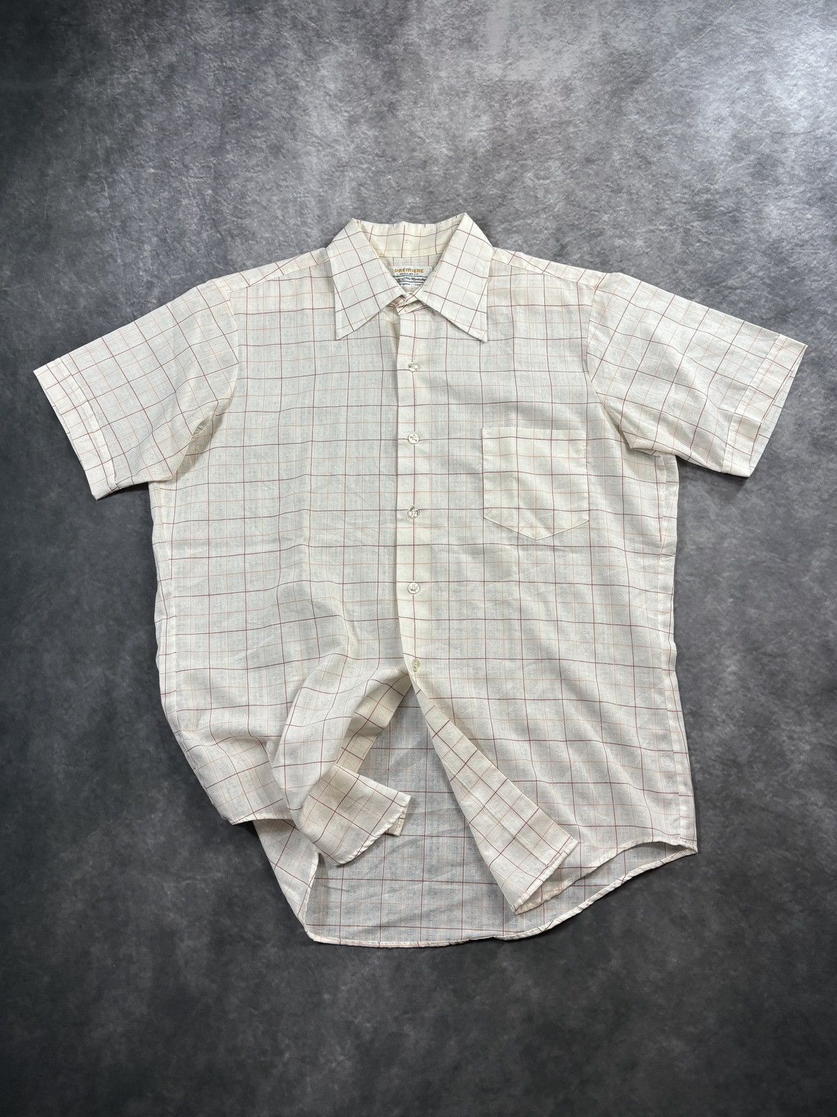 Sears 1970s Vintage Sears Shortsleeve Shirt Perma Sheer Mesh Heart Size US M / EU 48-50 / 2 - 1 Thumbnail