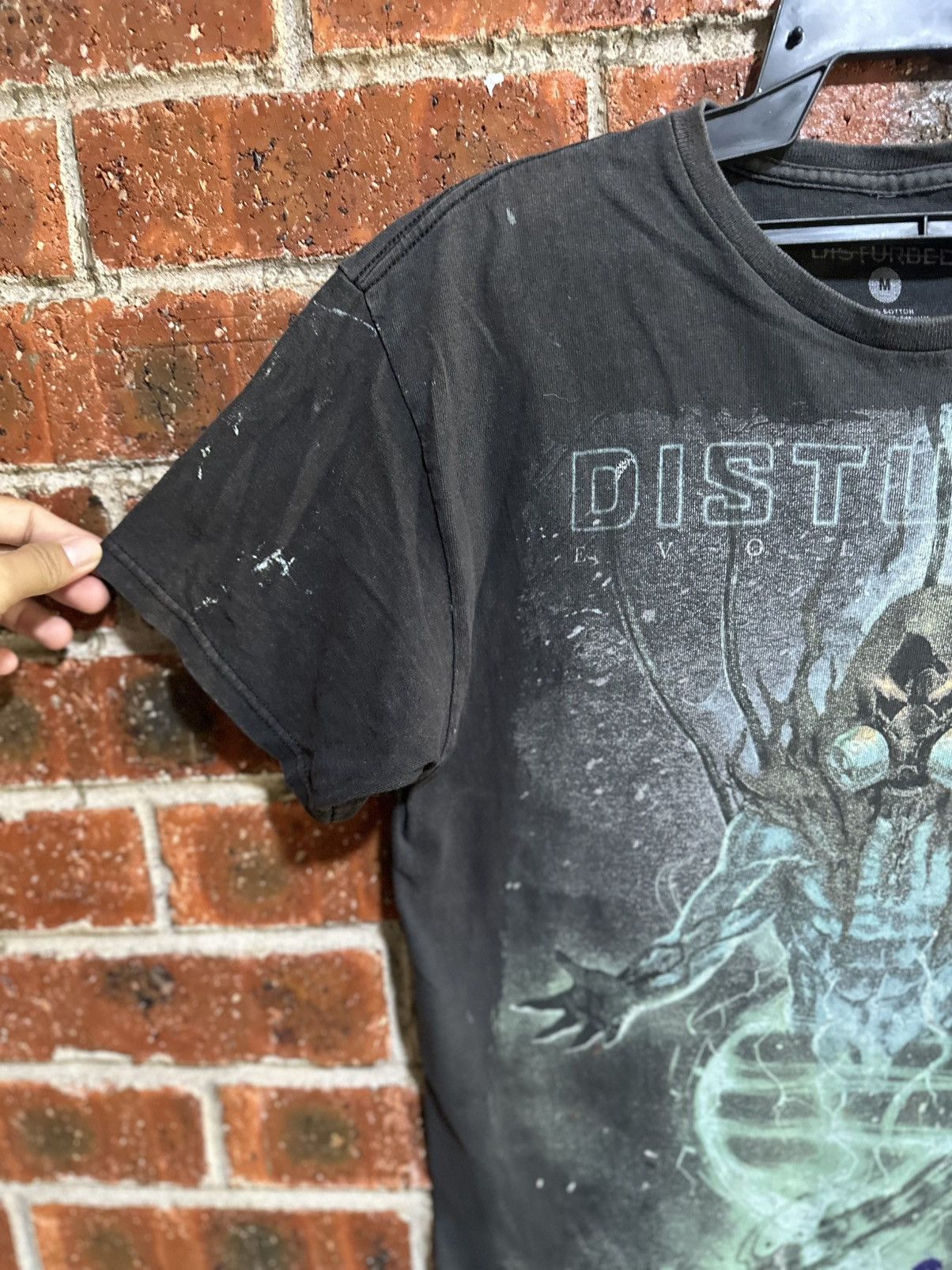 Band Tees Thrashed Vintage Disturbed Evolution Distress Tee Size US M / EU 48-50 / 2 - 3 Thumbnail