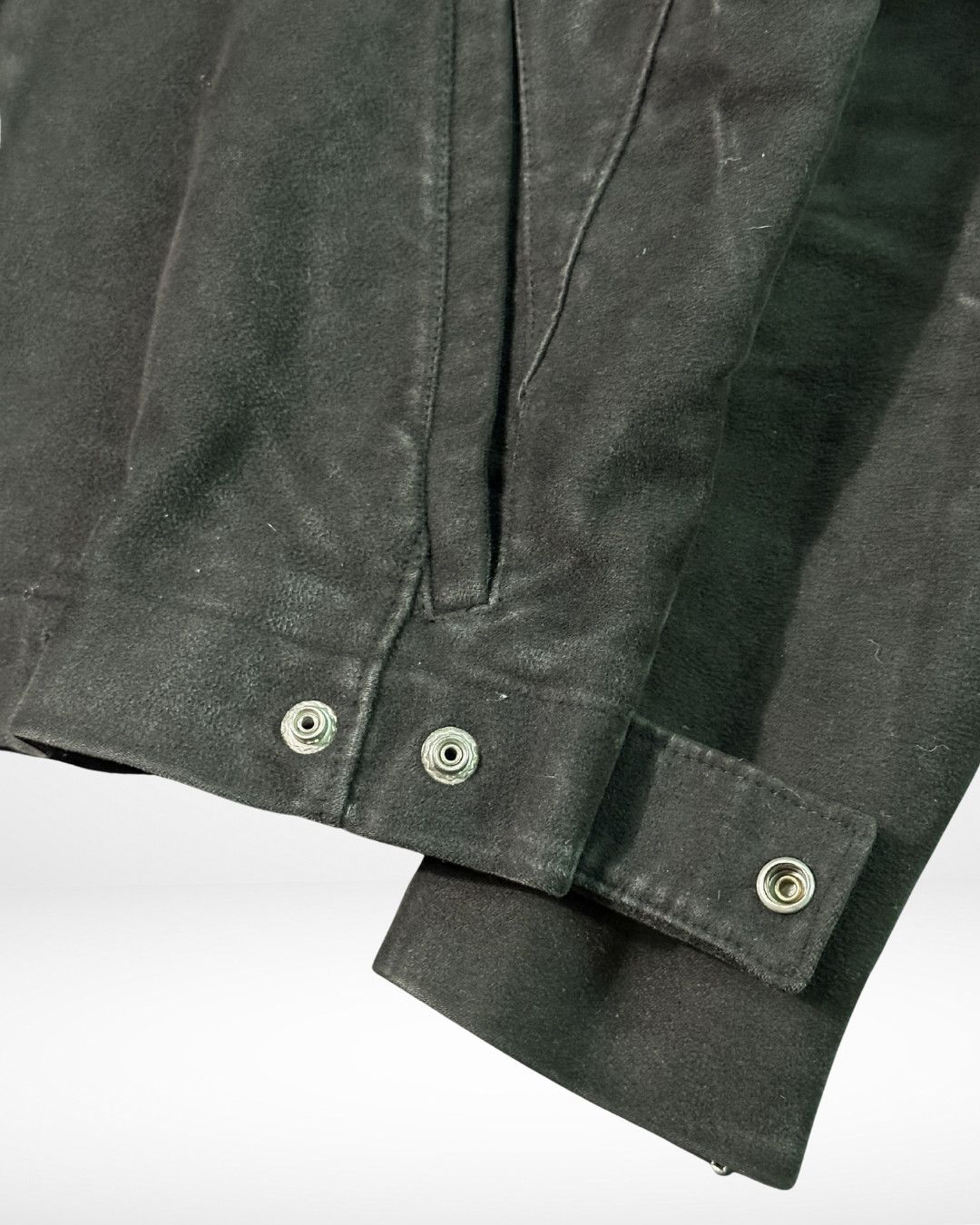 Helmut Lang SS95 Pig Suede Cafe Racer Reflective Sleeve Jacket Size US M / EU 48-50 / 2 - 6 Thumbnail