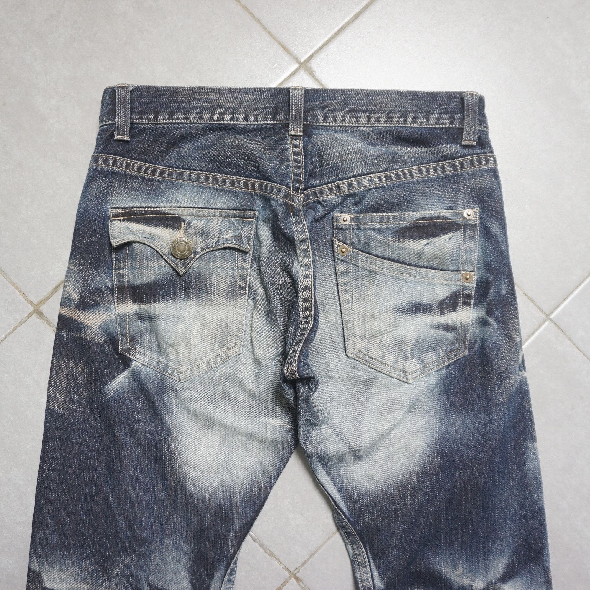 Japanese Brand Crazy distressed Rattle trap denim Size US 34 / EU 50 - 13 Thumbnail