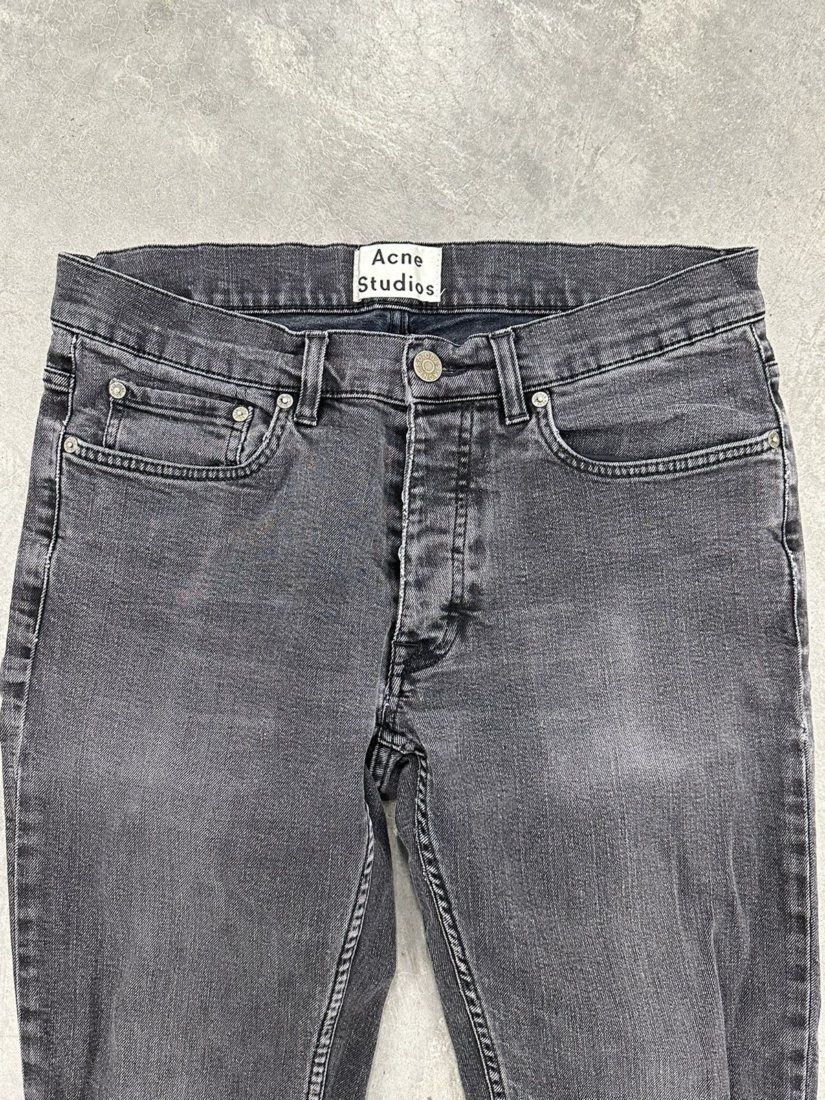 Acne Studios Faded Black “Roc Used Cash” Denim Jeans