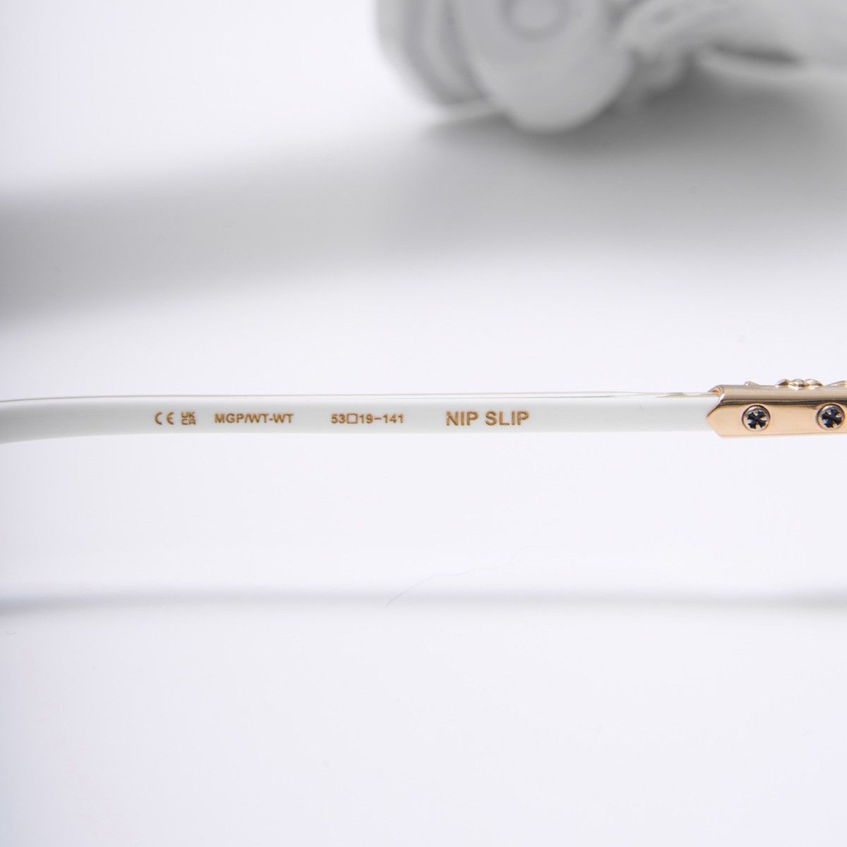Chrome Hearts CHROME HEARTS NIP SLIP MATTE GOLD PLATED - WHITE SUNGLASSES Size ONE SIZE - 5 Thumbnail