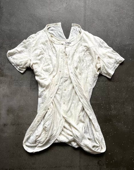 Junya Watanabe AD2007 Nested Deconstructed Double-Layer Pleated Top Size L / US 10 / IT 46 - 1 Thumbnail