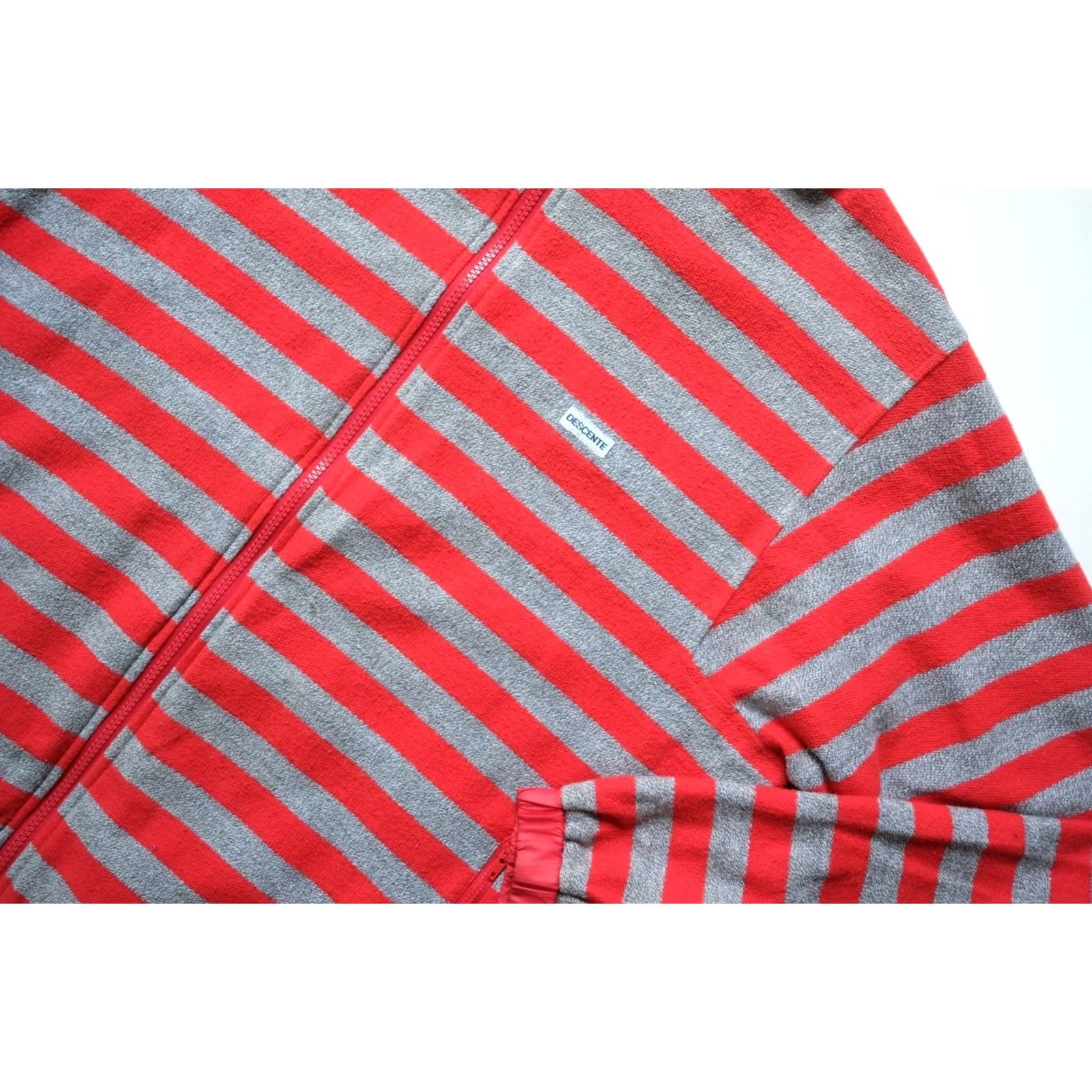 Vintage VINTAGE DESCENTE XL Japan 80s Jacket Outdoor Hiking Reversible Striped Nylon Cotton Red Mens Size US XL / EU 56 / 4 - 5 Thumbnail