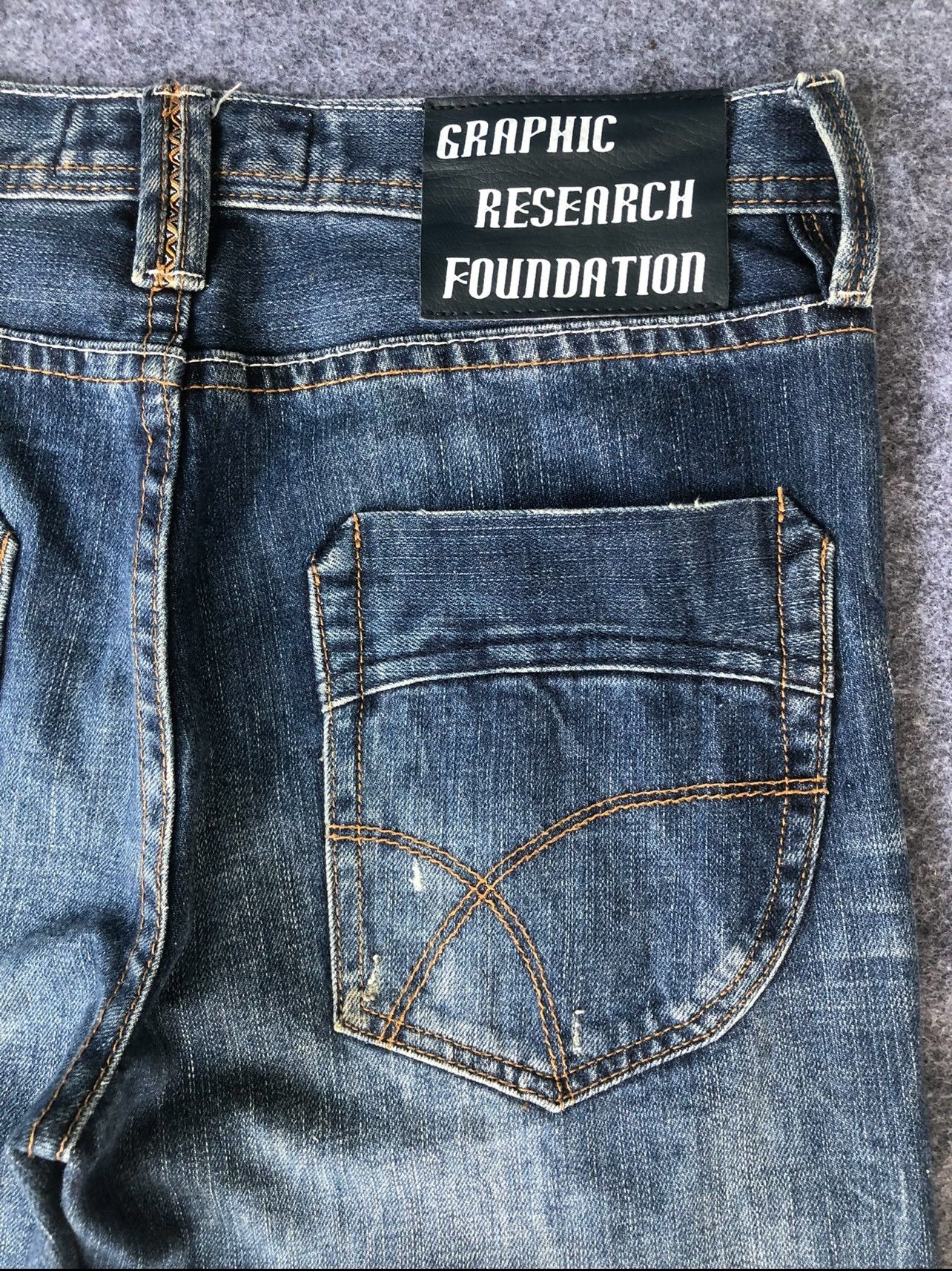 Japanese Brand Last Drop🔥🔥GRF Graphic Research Foundation Distressed Denim Size US 31 - 6 Thumbnail