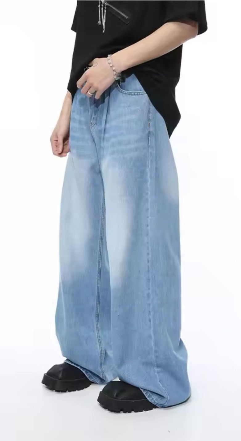 Vintage Vintage Wide Leg Baggy Jeans Y2K 90s Styles Size US 33 - 5 Thumbnail