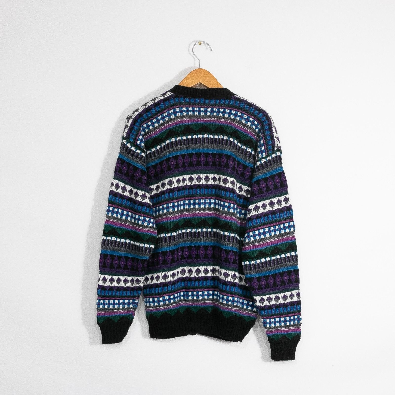 New Era Vintage New Era Striped Acrylic Cardigan Sweater Mens Medium Size US M / EU 48-50 / 2 - 4 Thumbnail