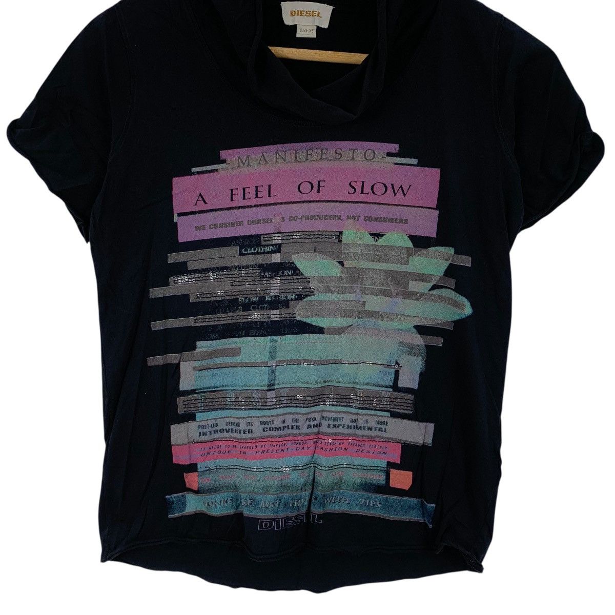 Diesel DIESEL ITALY Manifesto A Feel Of Slow Introverted Tee Shirt Size XS / US 0-2 / IT 36-38 - 5 Thumbnail