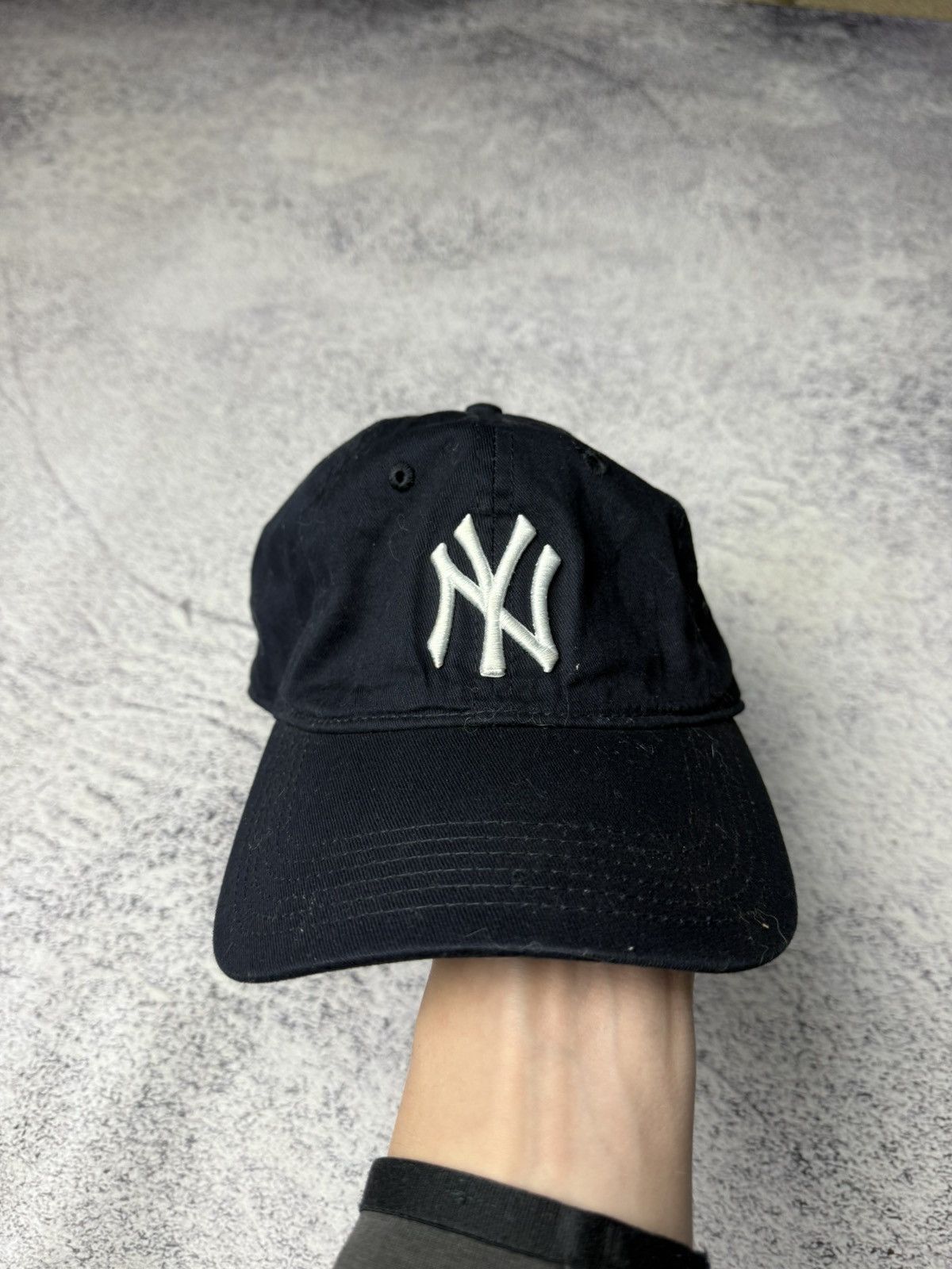 MLB Crazy Vintage Y2K New York Yankees Cap Drill Graffiti Style Size ONE SIZE - 6 Thumbnail