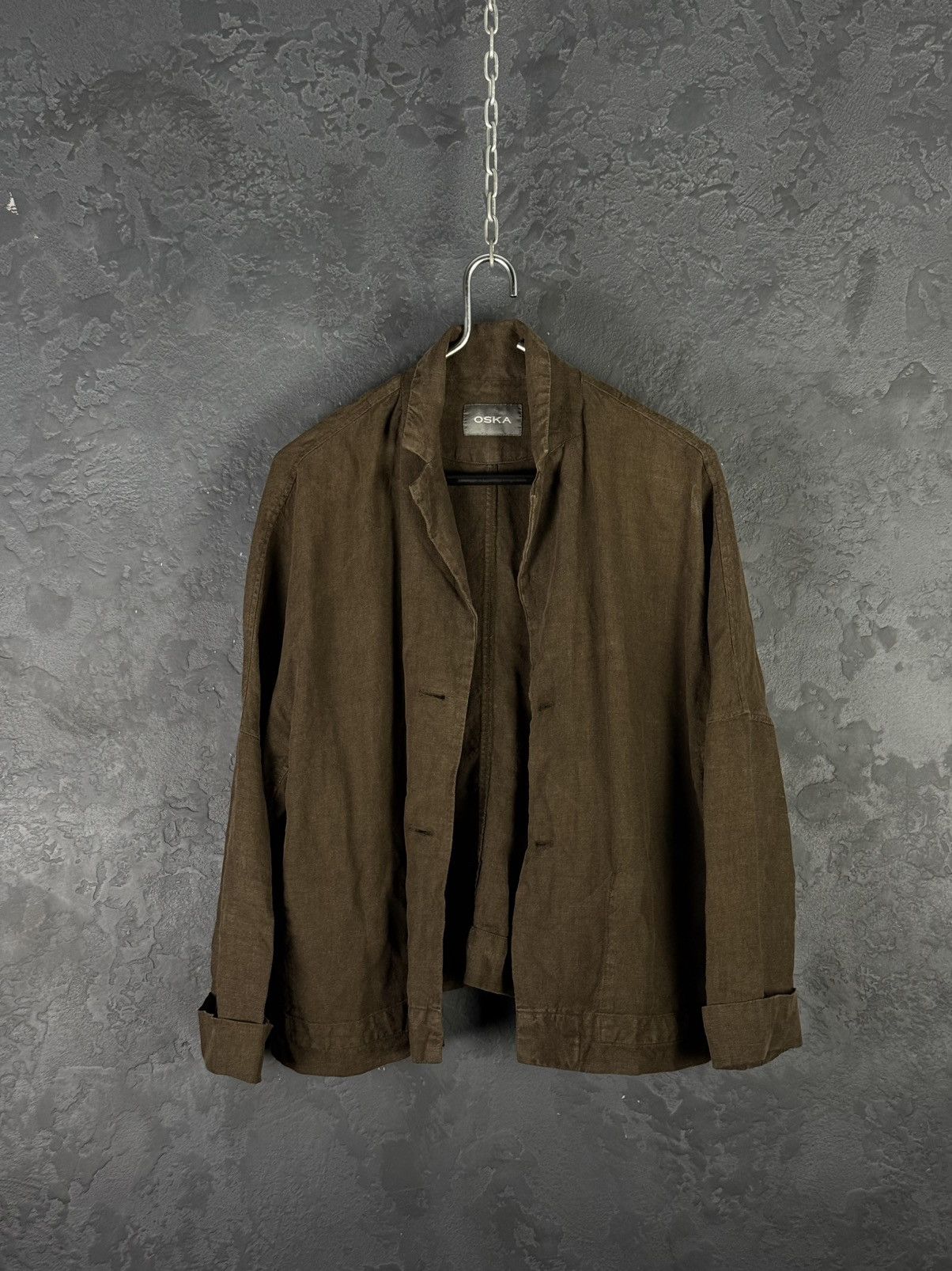 OSKA OSKA Women's Linen Avant Garde Jacket Size 2 Regular Size XS / US 0-2 / IT 36-38 - 4 Thumbnail