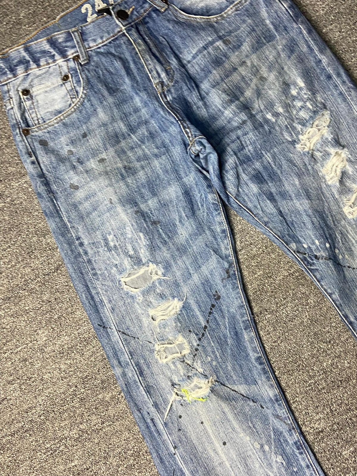 Japanese Brand Vintage SNUFF 247 Distressed Ripped Jeans (141) Size US 33 - 9 Thumbnail
