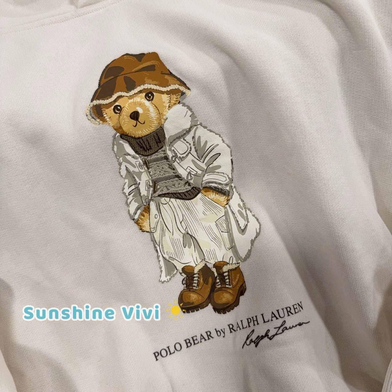 Polo Ralph Lauren NWT Ralph Lauren Women Polo Bear Fleece hoddie White Size US M / EU 48-50 / 2 - 3 Thumbnail